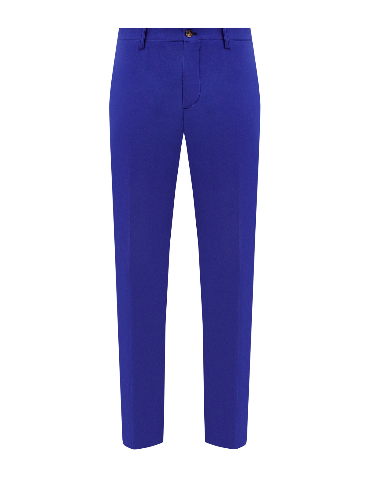 Однотонные брюки из гладкого эластичного хлопка ETRO, цвет синий, размер 48;50;54;56;46 - фото 1