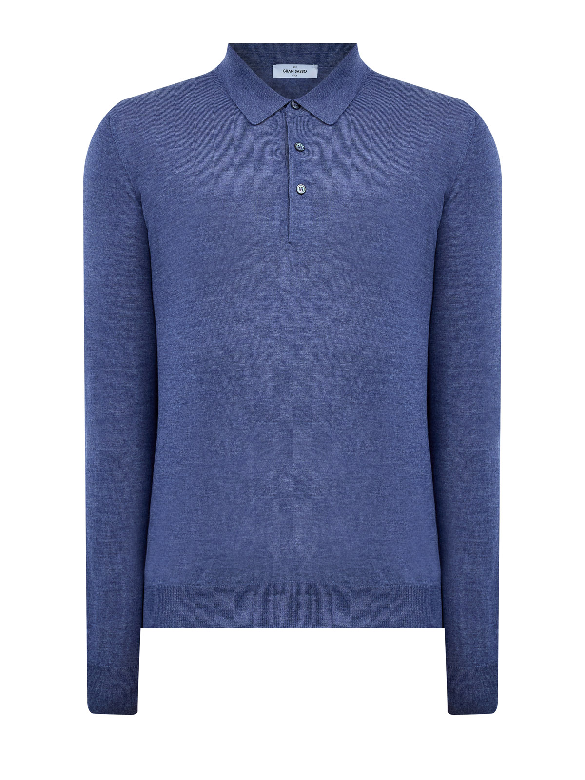 

Джемпер-поло из тонкой мериносовой шерсти, Синий, Джемпер-поло из тонкой мериносовой шерсти