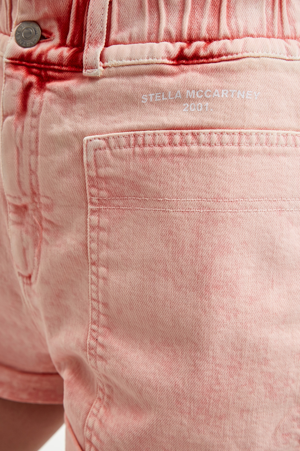 Шорты из эластичного денима с эффектом делаве STELLA McCARTNEY, цвет розовый, размер 38;40 - фото 5
