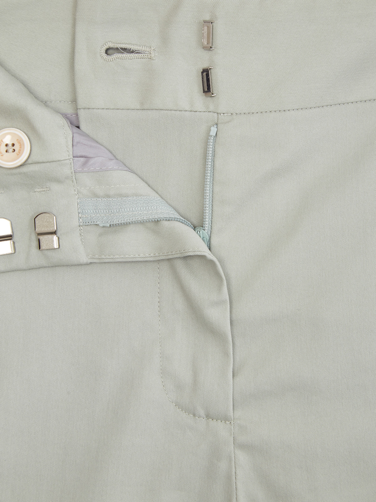 Укороченные брюки из гладкого эластичного хлопка ELEVENTY, цвет зеленый, размер 40;42;44;46;38 - фото 6