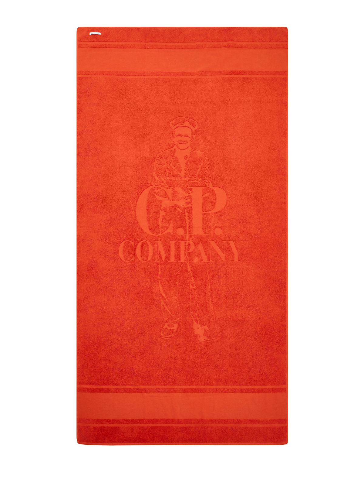 Пляжное полотенце British Sailor из мягкого хлопка C.P.COMPANY, цвет оранжевый, размер L