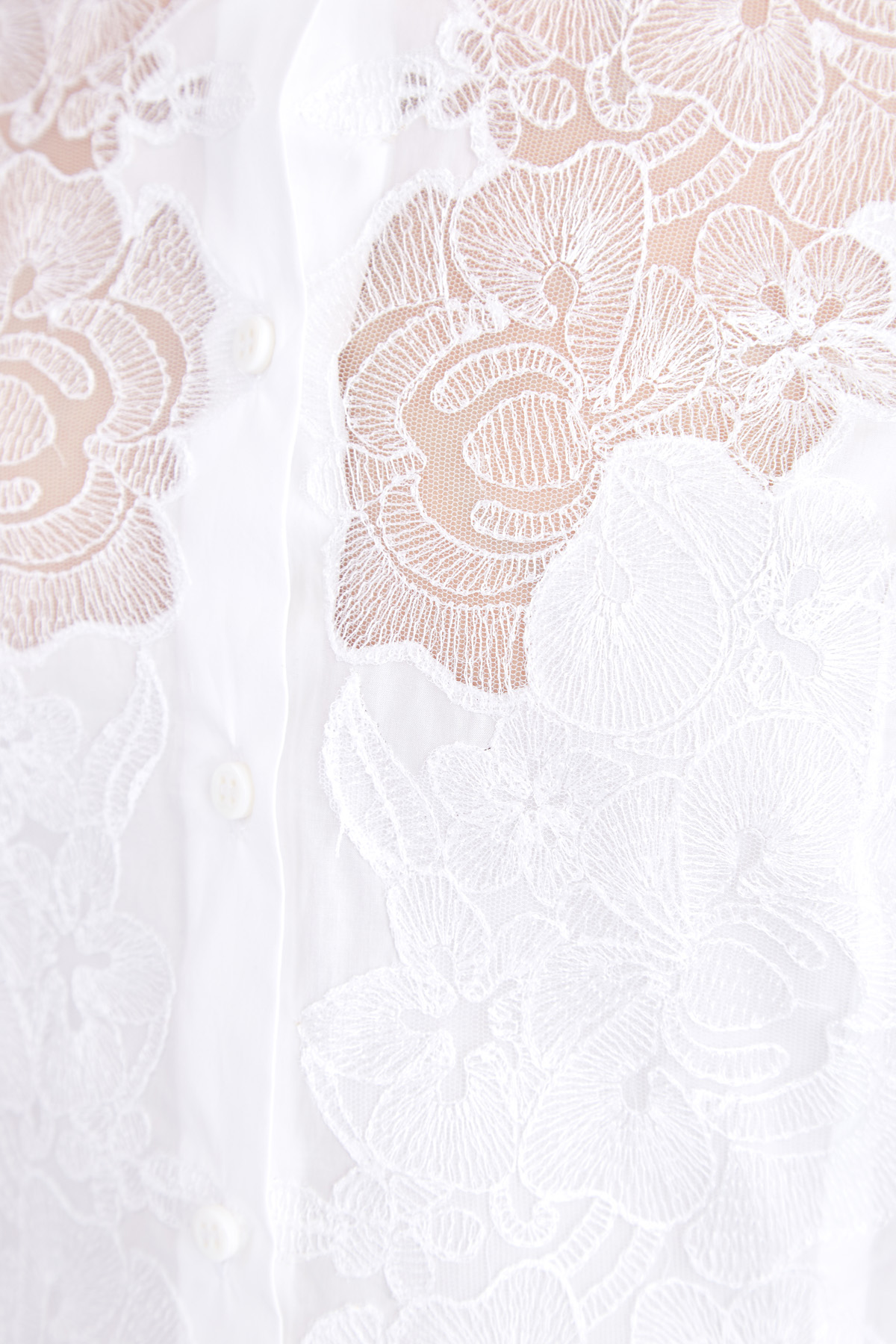 Блуза с кружевными вставками в романтическом стиле ERMANNO SCERVINO, цвет белый, размер 40 - фото 5