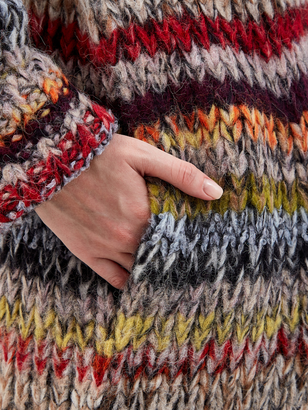 Кардиган из шерсти альпака с макро-пуговицами STELLA McCARTNEY, цвет мульти, размер XS;S;M - фото 5