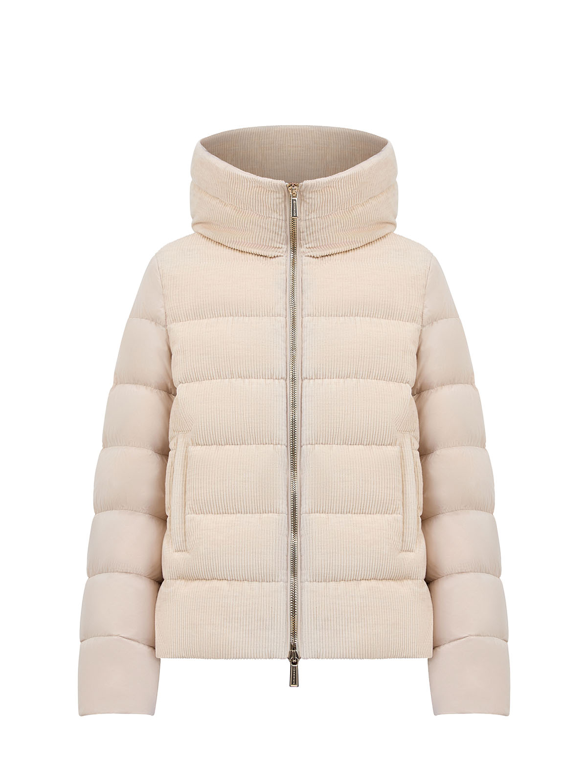 Стеганый пуховик Nitya из влагозащитного вельвета и нейлона 159600₽