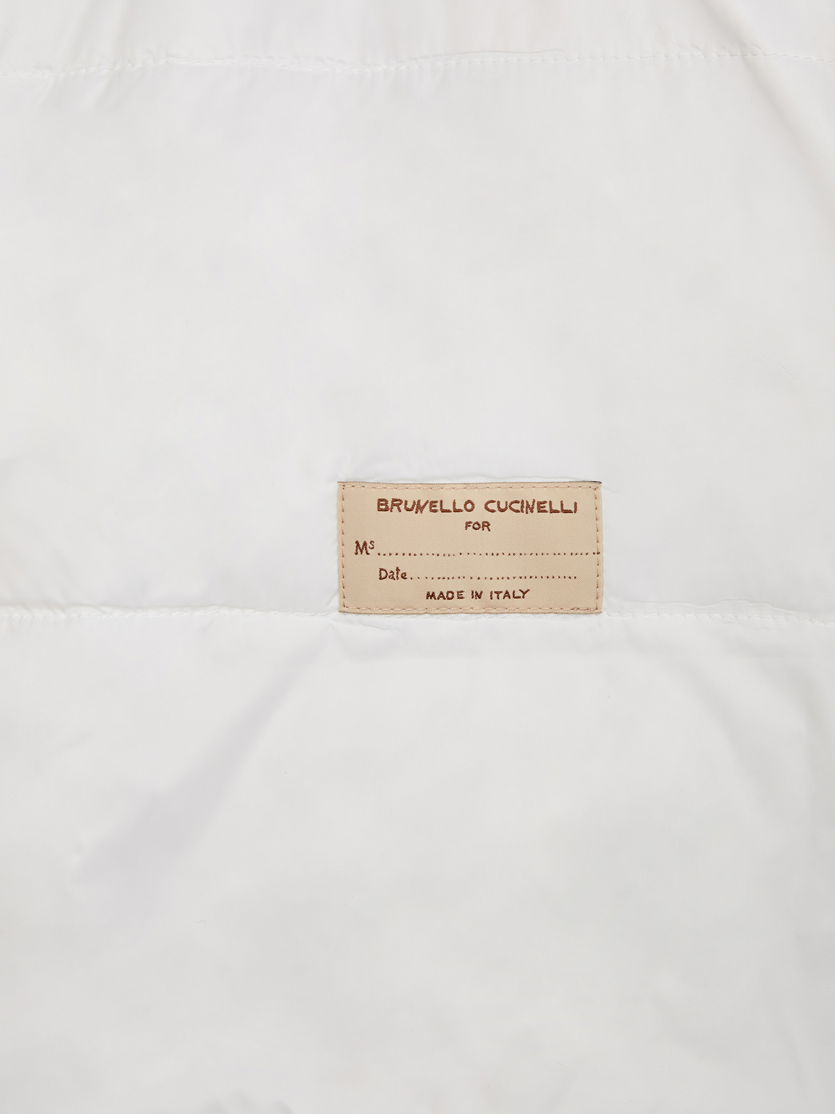 Куртка из водоотталкивающей тафты с ювелирной деталью BRUNELLO CUCINELLI, цвет белый, размер 44;46;48;38 - фото 6