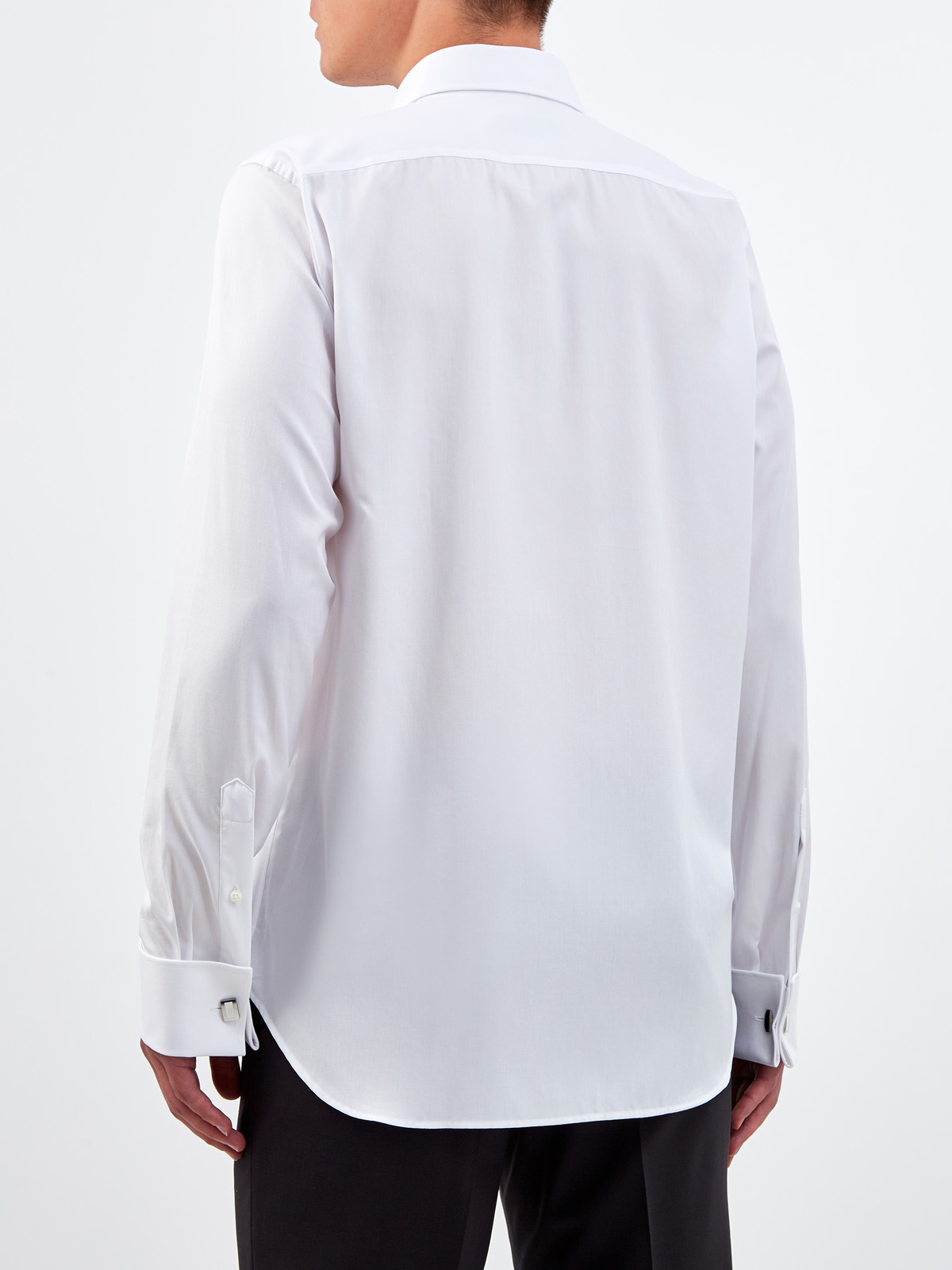 Рубашка из поплина Impeccabile с манжетами под запонки CANALI, цвет белый, размер 52;54;56;58;52 - фото 4