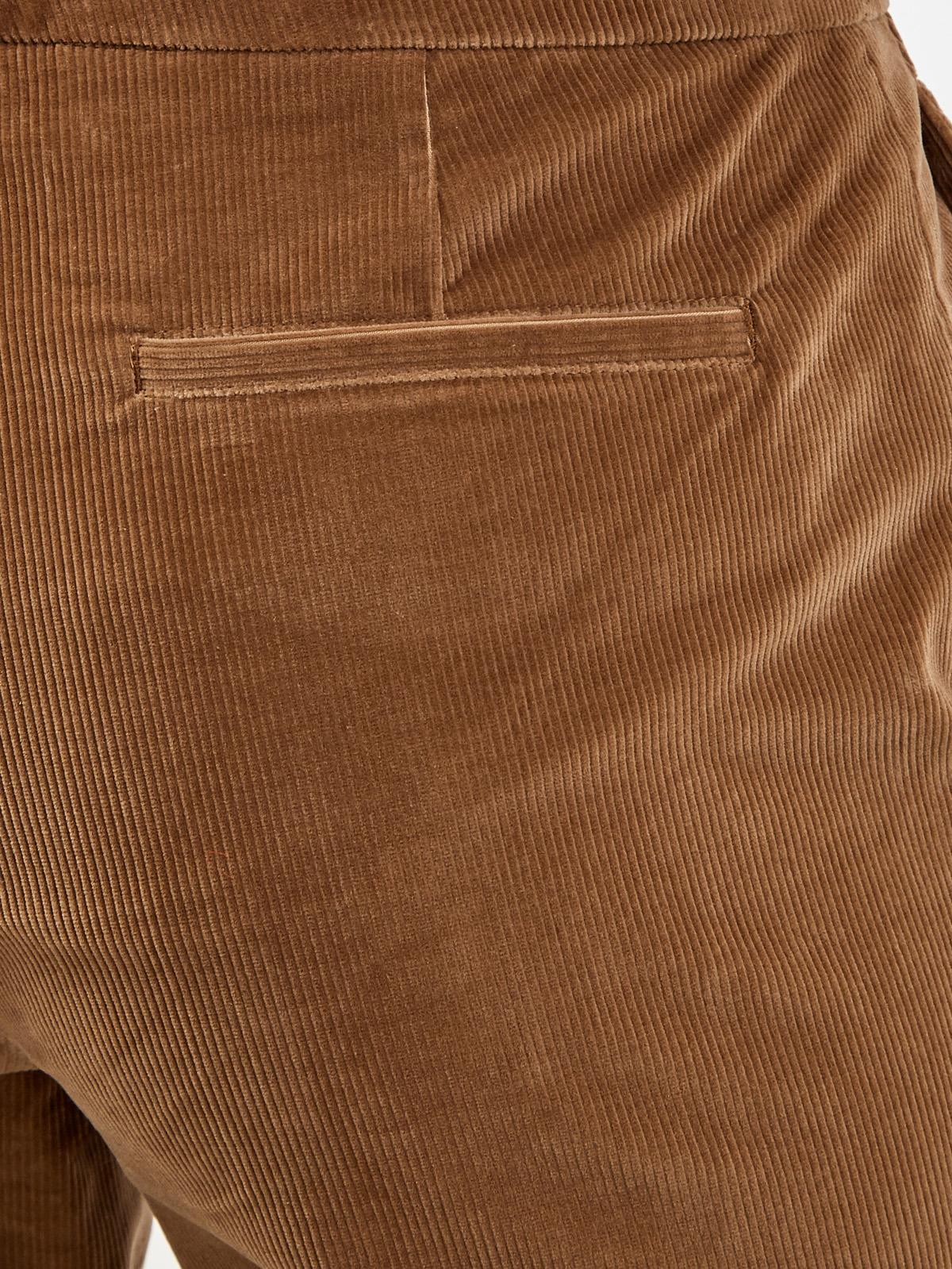 Брюки из бархатистого хлопкового вельвета с символикой LORENA ANTONIAZZI, цвет коричневый, размер 38;40;42;44 - фото 6
