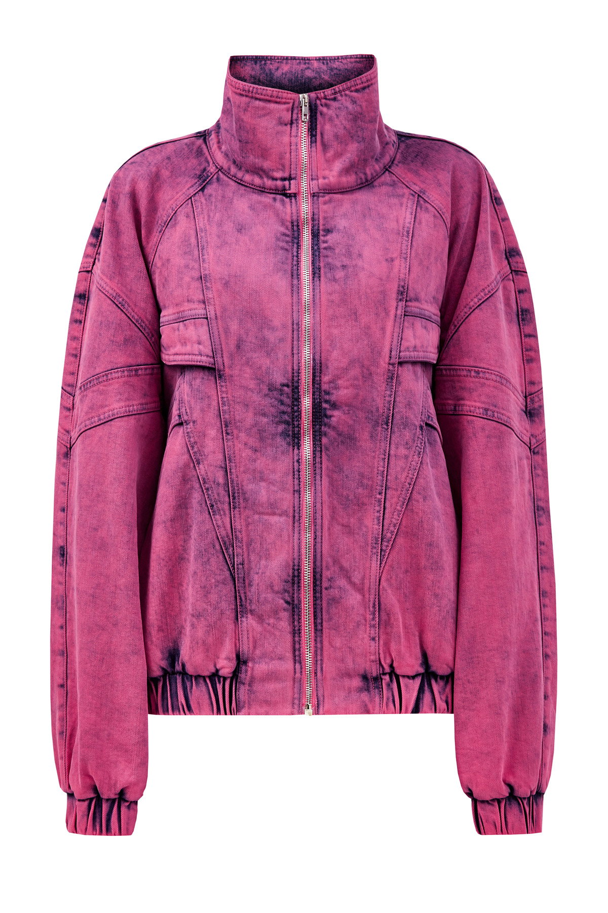 Объемная джинсовая куртка из органического хлопка STELLA McCARTNEY, цвет розовый, размер 36 - фото 1