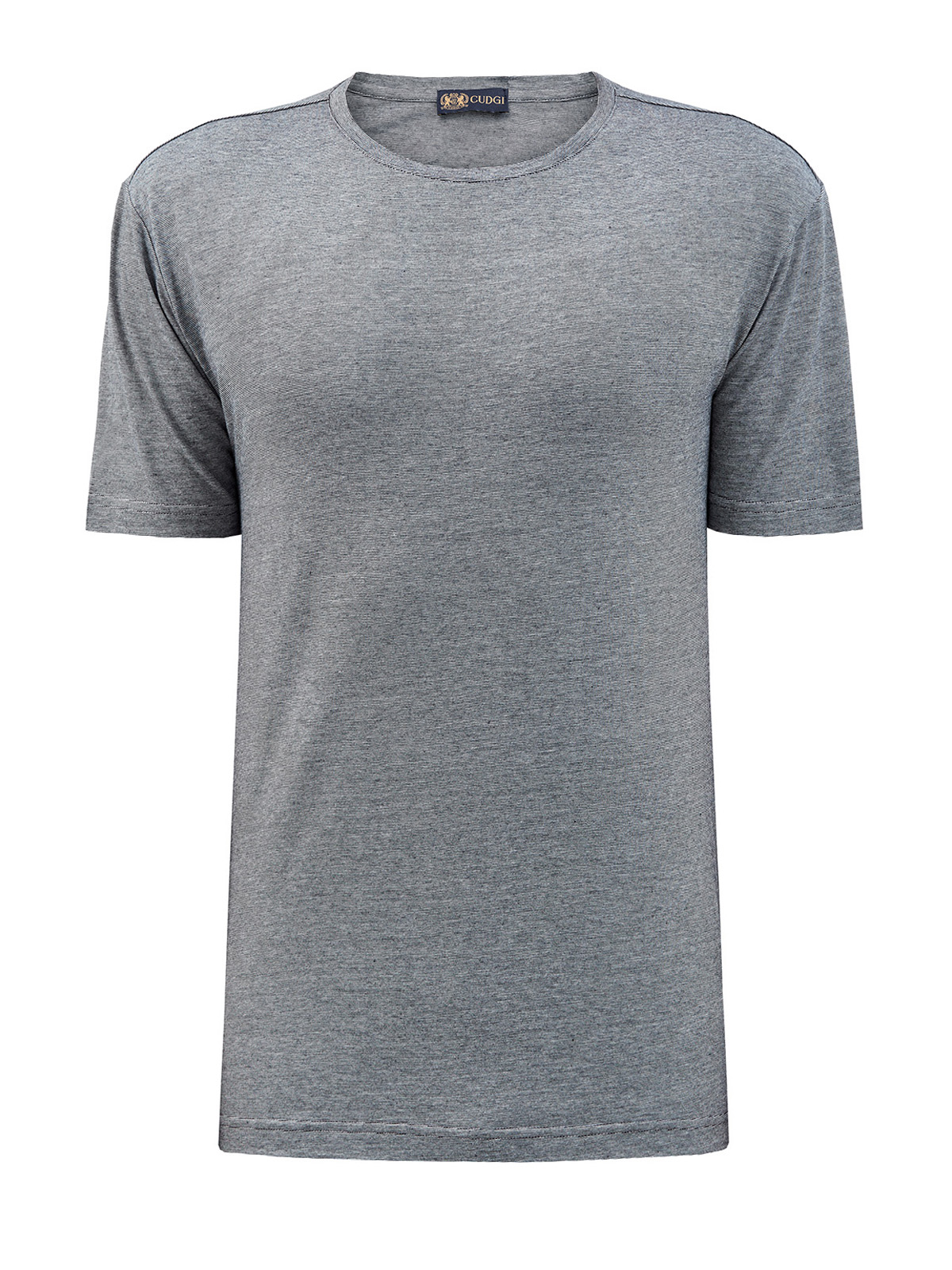 Хлопковая футболка с переплетением серых и белых волокон CUDGI, цвет серый, размер L;XL;2XL;4XL;5XL - фото 1