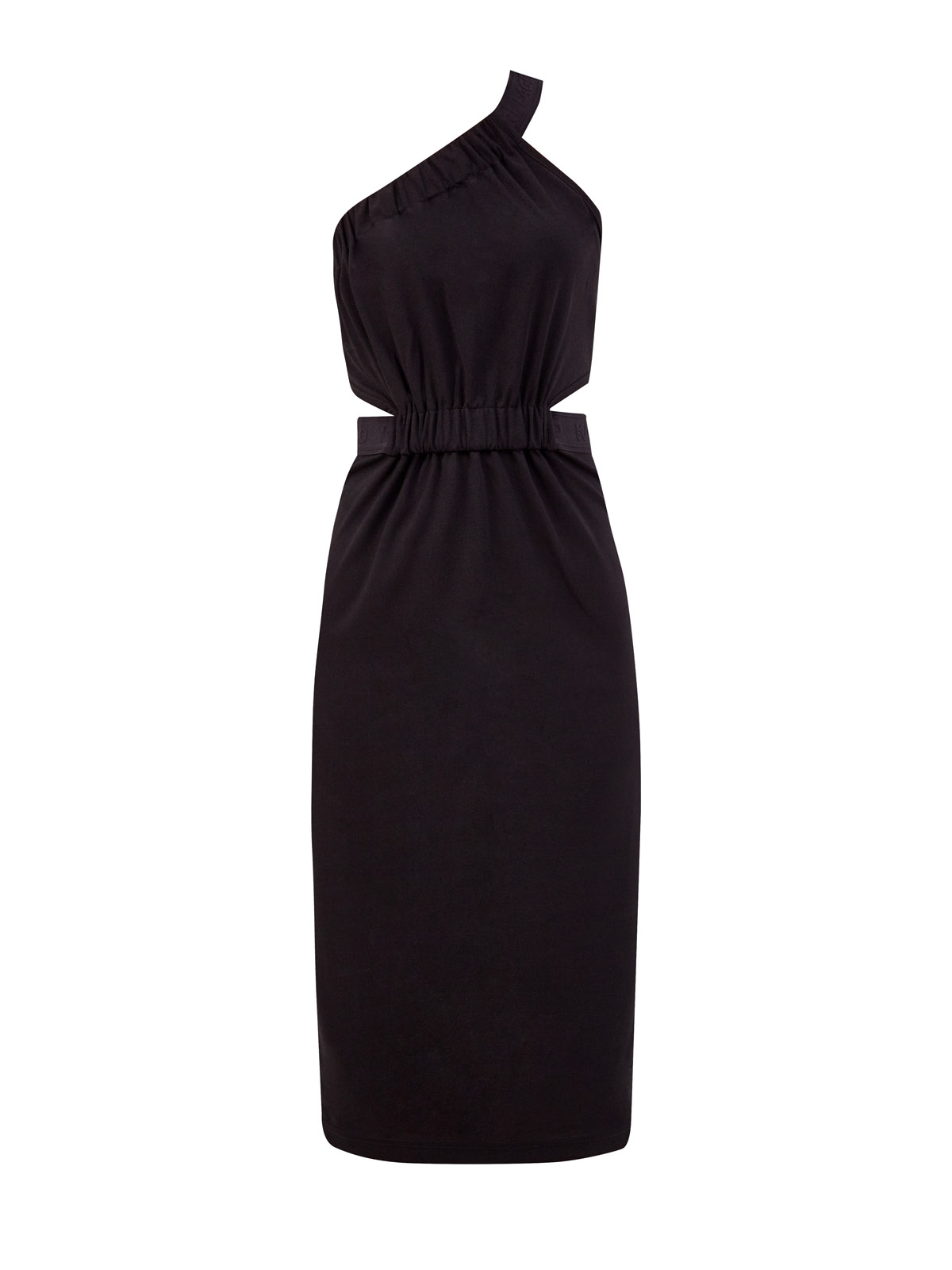 Асимметричное платье с вырезами и вышивкой K/Signature KARL LAGERFELD, цвет черный, размер S;M Асимметричное платье с вырезами и вышивкой K/Signature - фото 1