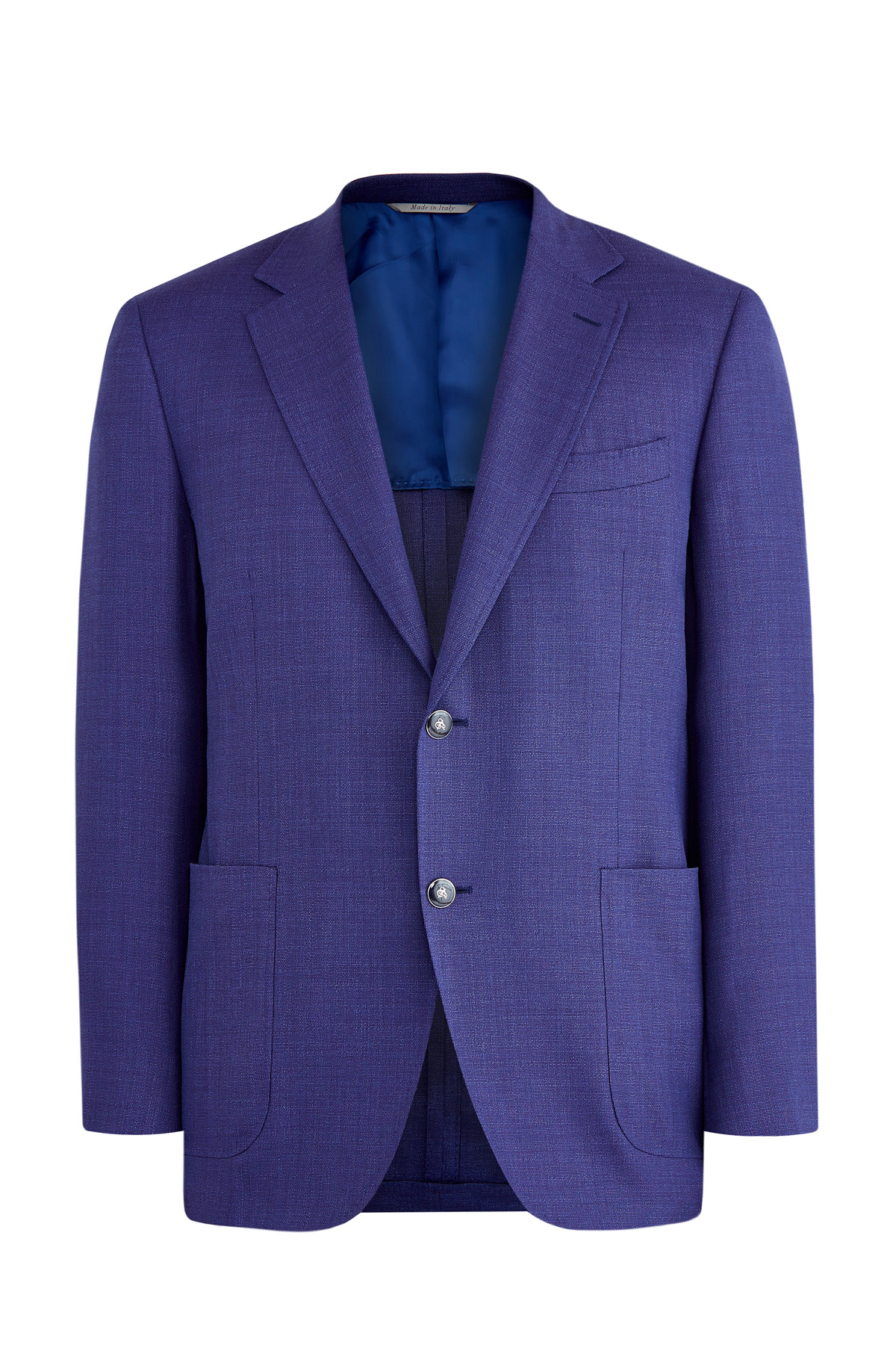 Однотонный пиджак кроя Kei из шерстяной ткани Impeccabile CANALI, цвет синий, размер 52;54;56;60;54;54;56
