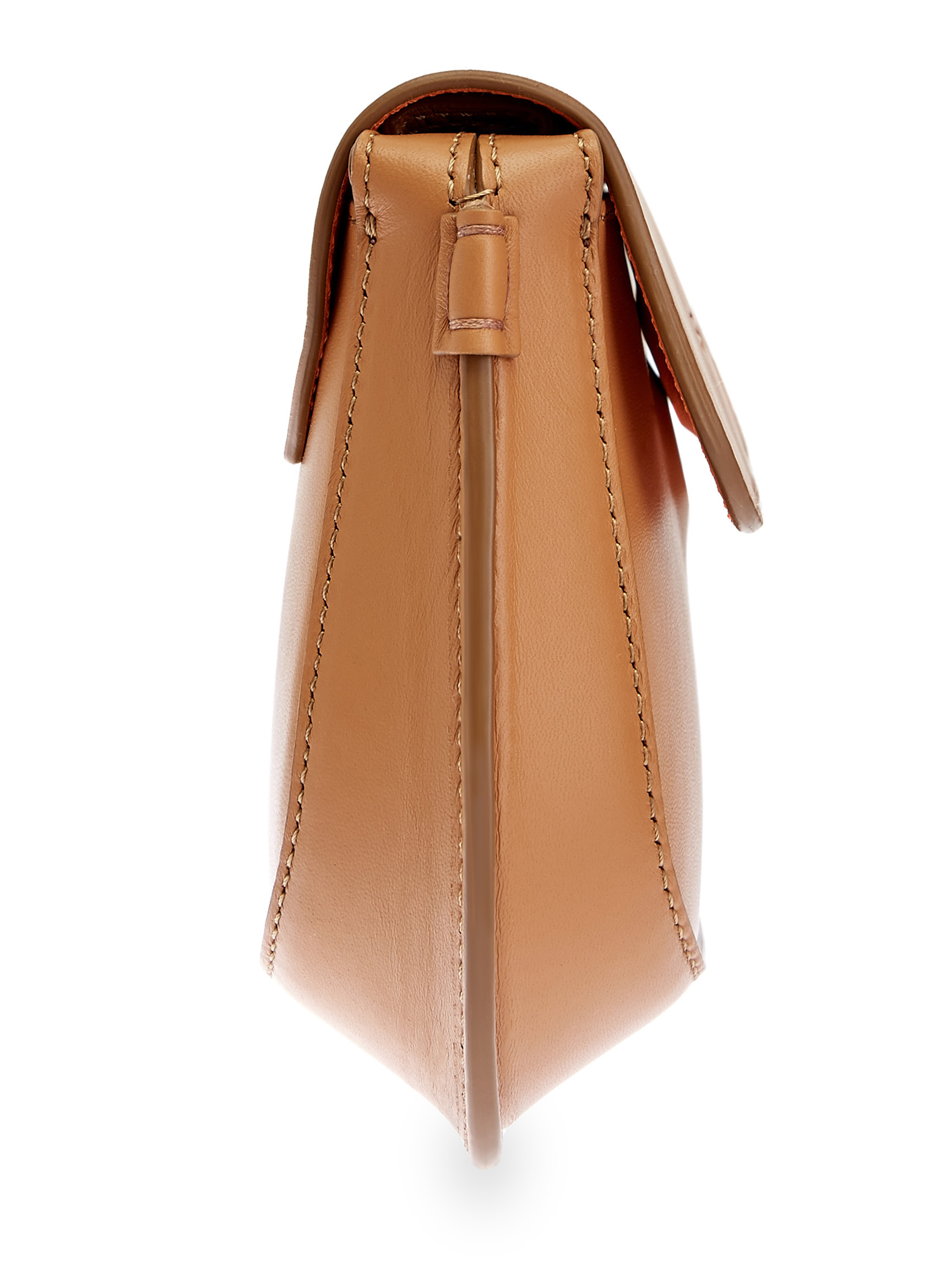 Кожаная сумка-кроссбоди с вощеной окантовкой SANTONI, цвет коричневый, размер 36.5;37;37.5;38;39;41;38.5 - фото 4