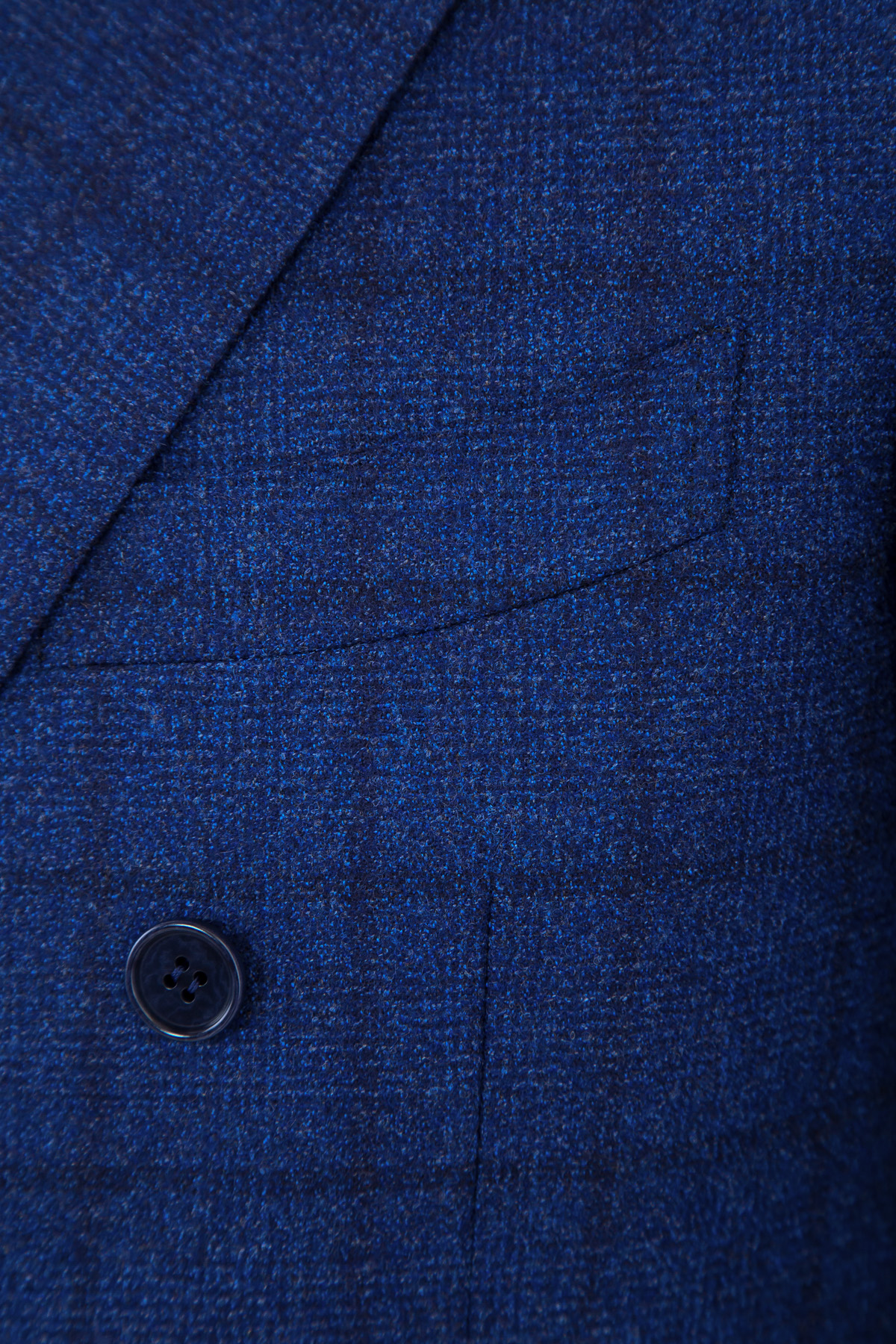 Двубортный пиджак из фактурной шерсти CANALI, цвет синий, размер 48;50 - фото 5