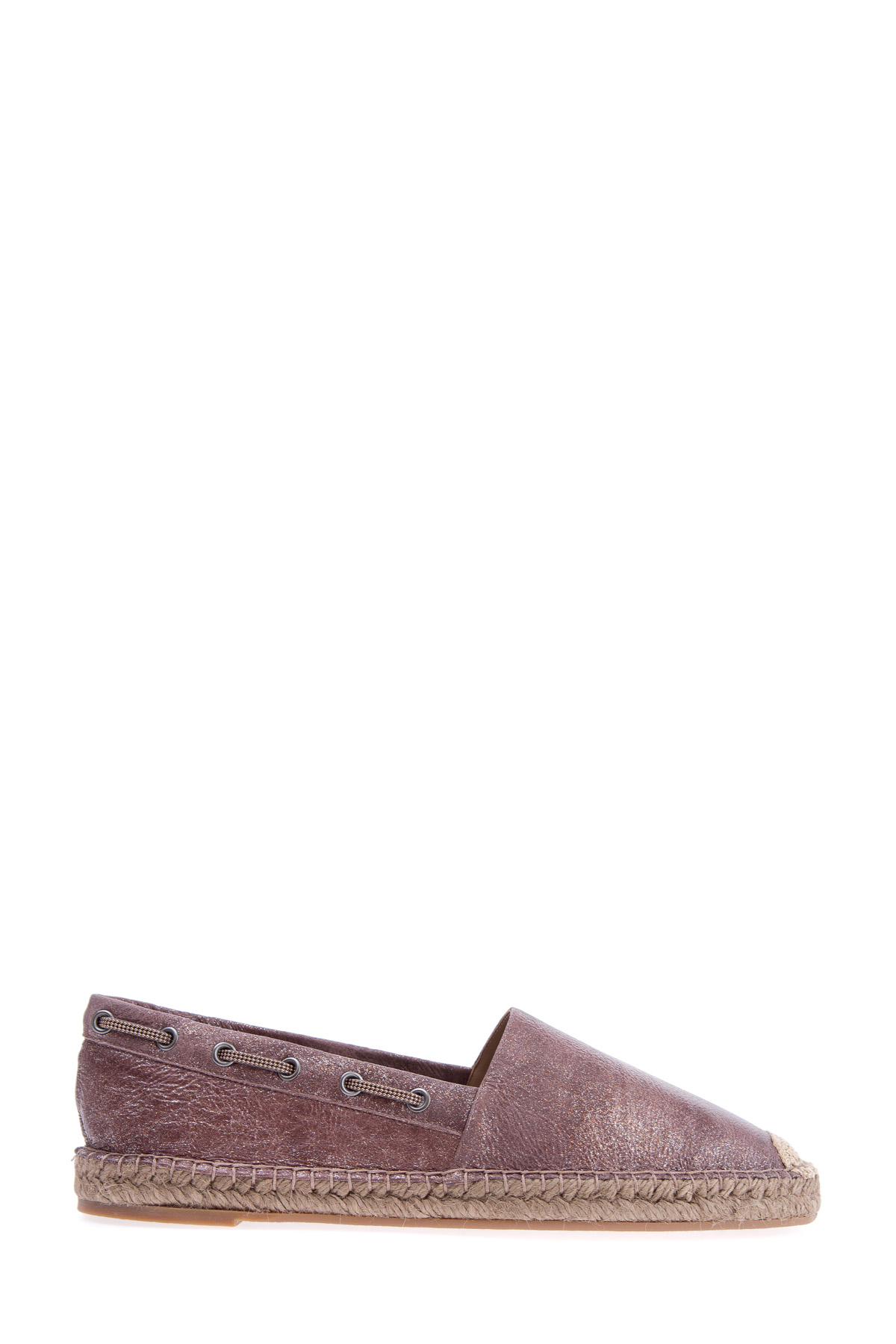 Эспадрильи Shiny с джутовой косичкой на ранте BRUNELLO CUCINELLI, цвет бронзовый, размер 36;36.5