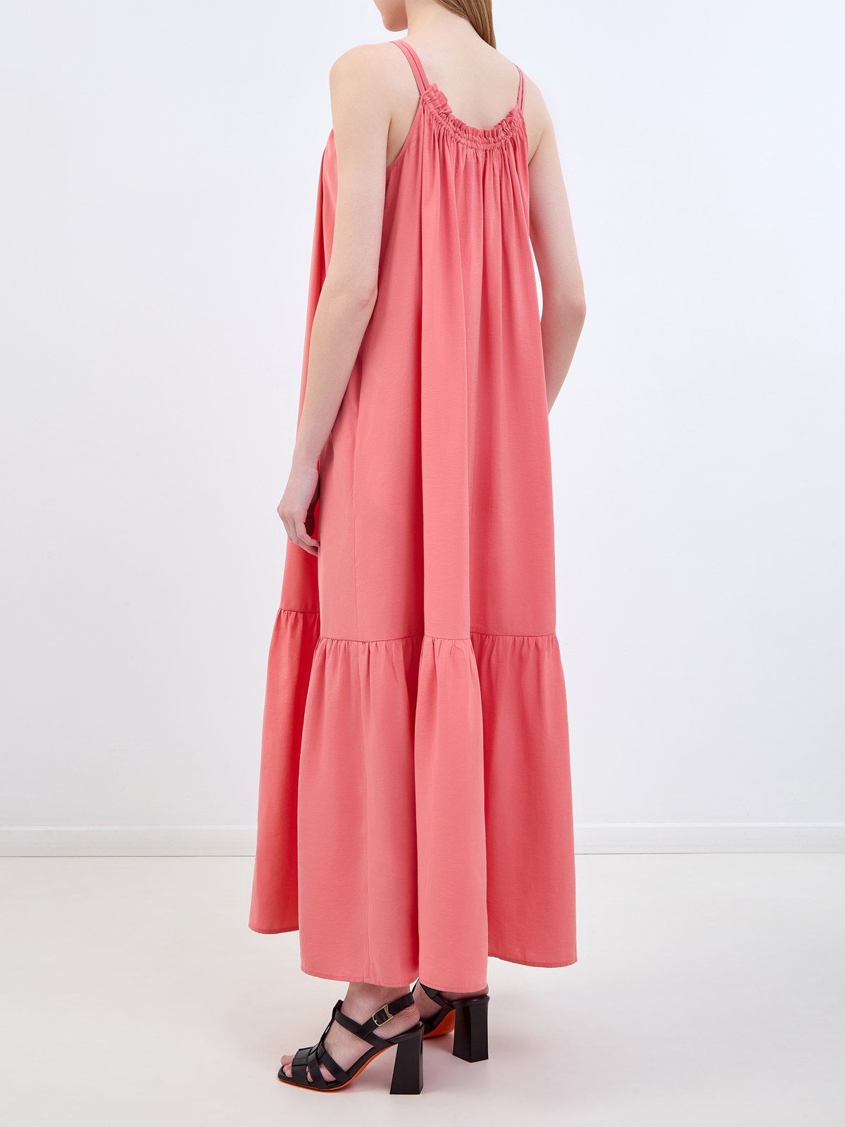 Свободное платье-сарафан из струящегося модала с карманами PESERICO, цвет розовый, размер 40;42;44 - фото 4