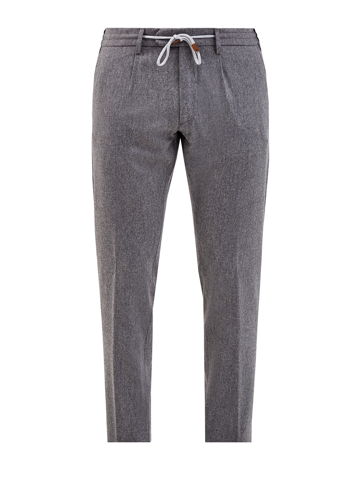 Базовые брюки из меланжевой шерсти и кашемира ELEVENTY, цвет серый, размер 46;50;58 - фото 1