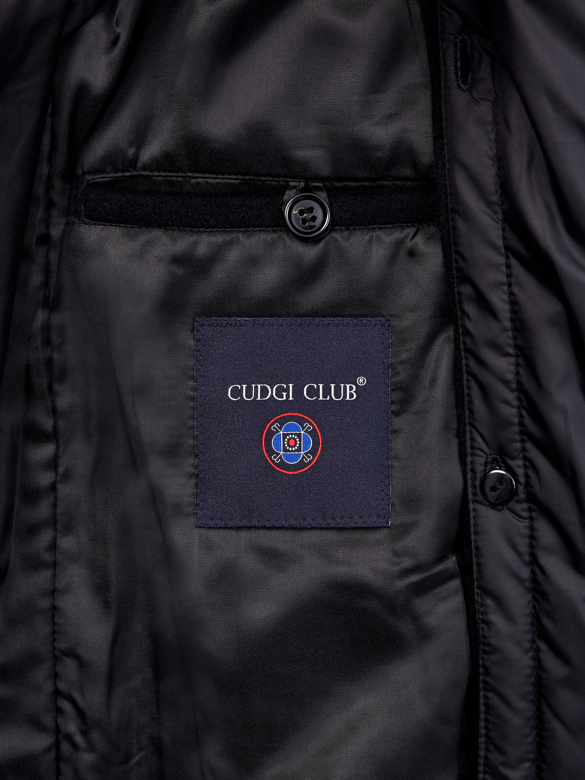 Комбинированное пальто из шерсти и нейлона CUDGI, цвет черный, размер L;M;XL;2XL;3XL - фото 6