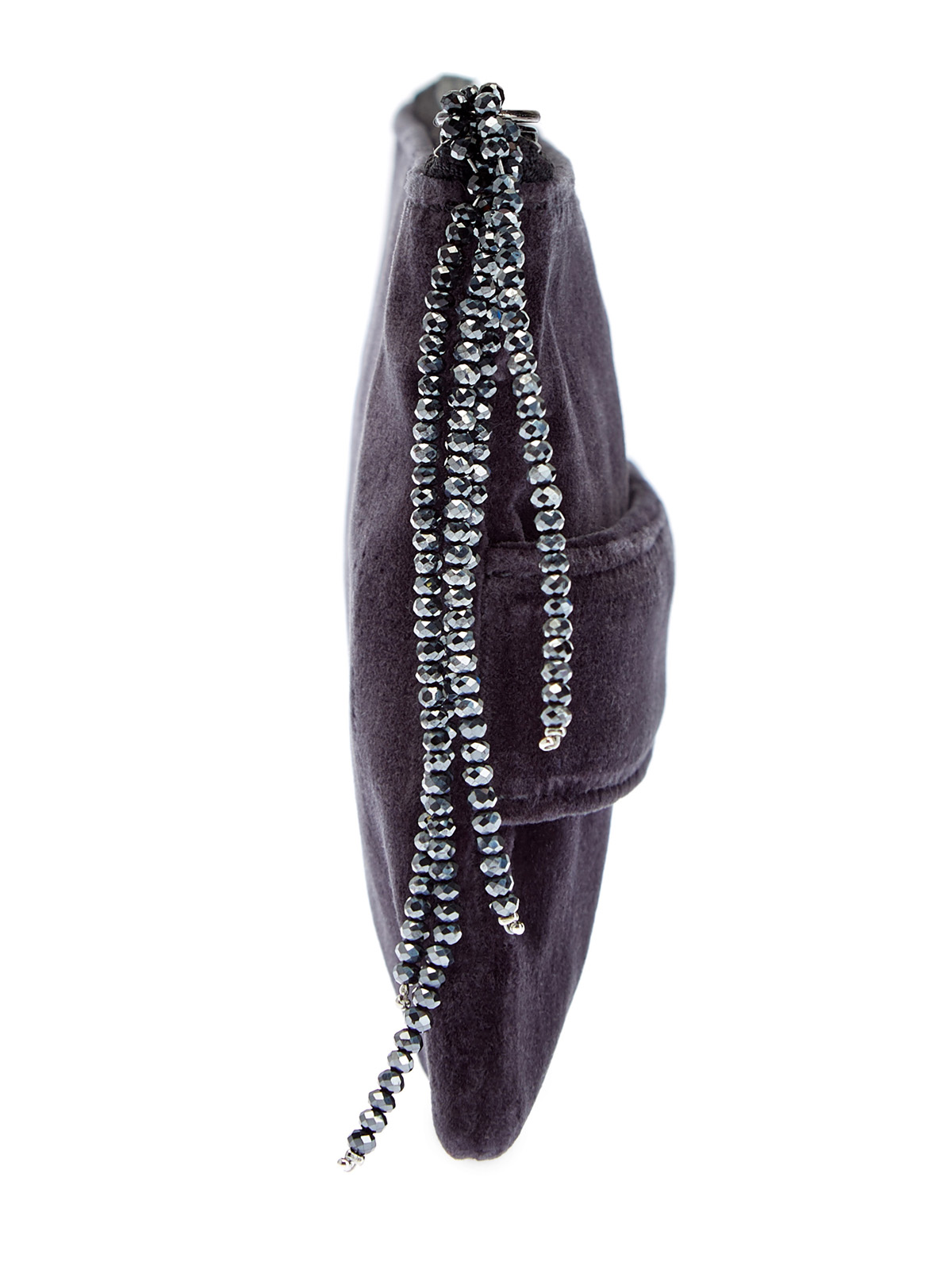Клатч из бархата с мерцающим пуллером LORENA ANTONIAZZI, цвет серый, размер 42;46 - фото 5