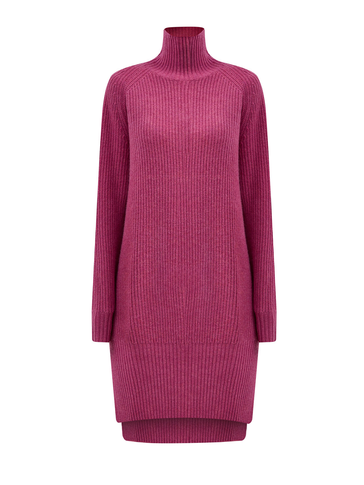 Удлиненный свитер из кашемира с высокими разрезами RE VERA, цвет розовый, размер S;M