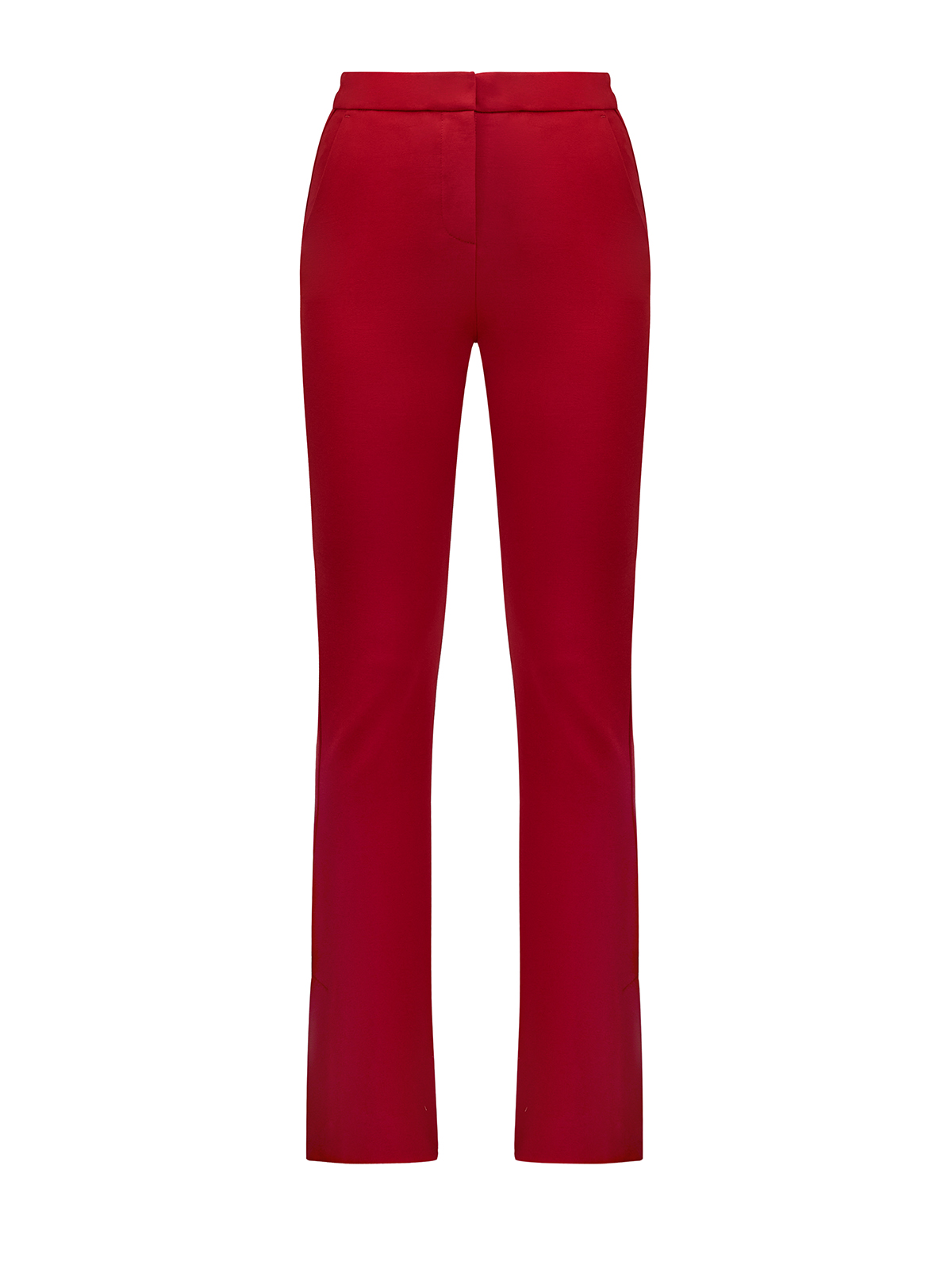 Облегающие брюки из эластичной ткани Punto с разрезами KARL LAGERFELD, цвет красный, размер S;L - фото 1