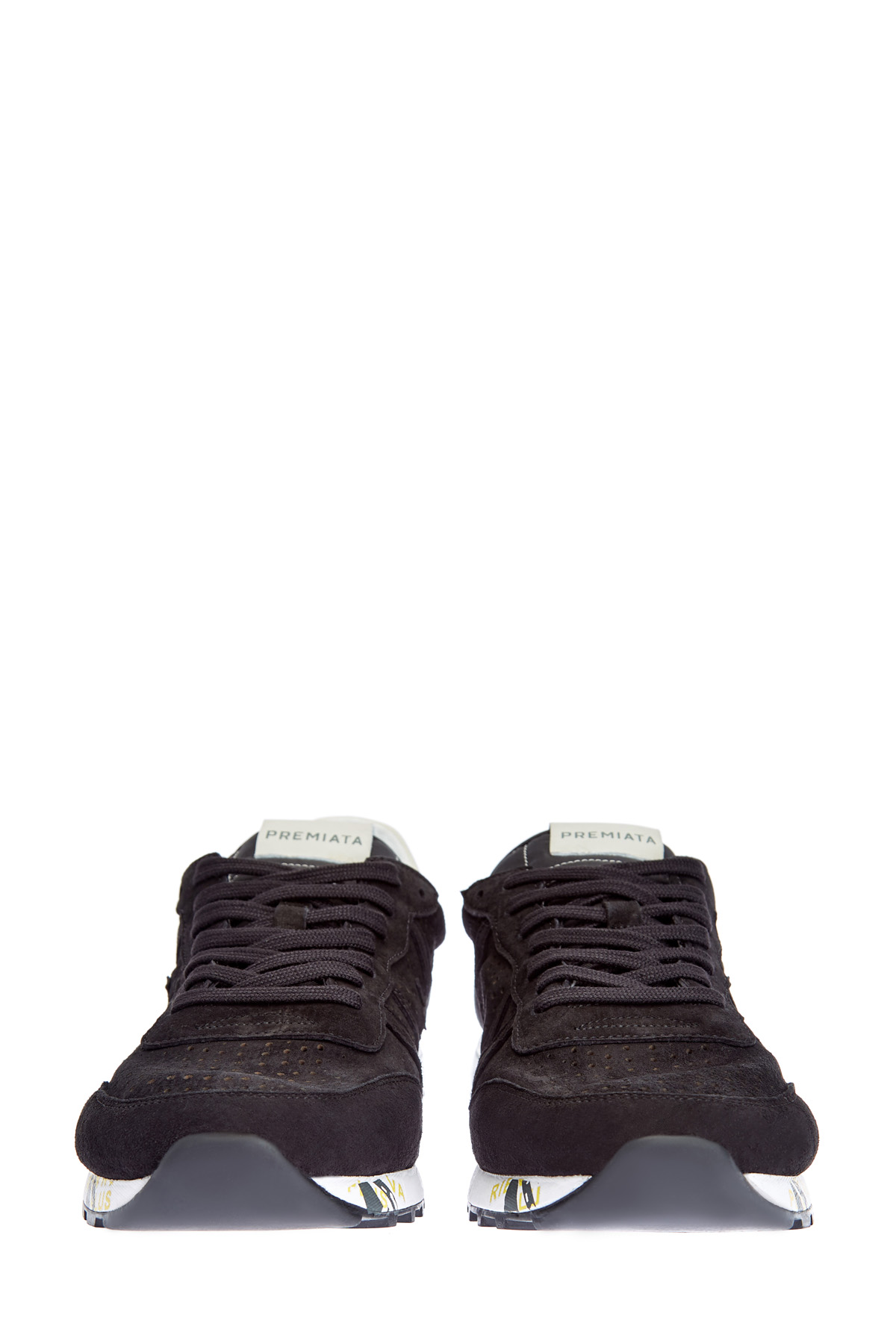 Монохромные замшевые кроссовки Eric с перфорацией PREMIATA, цвет черный, размер 6;7;8;9;10;11;12 - фото 6