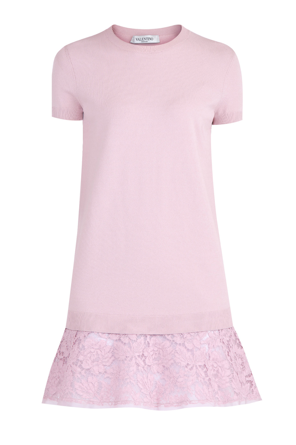 

Платье из мягкого трикотажа с отрезным подолом из кружева Heavy Lace