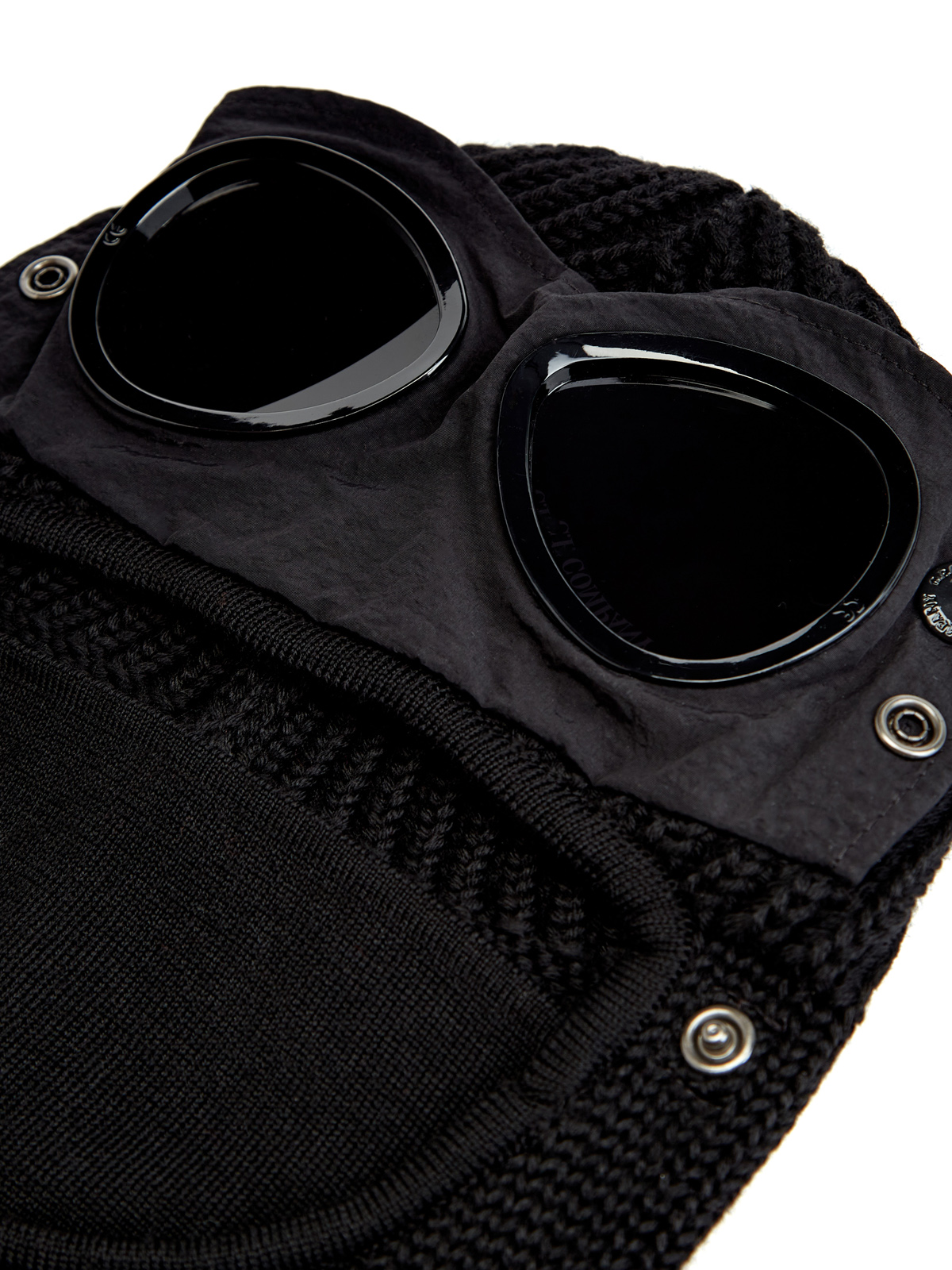 Шапка-балаклава из шерсти эластичной вязки с линзами Goggles C.P.COMPANY, цвет черный, размер 46;48;50;52;54;56 - фото 3