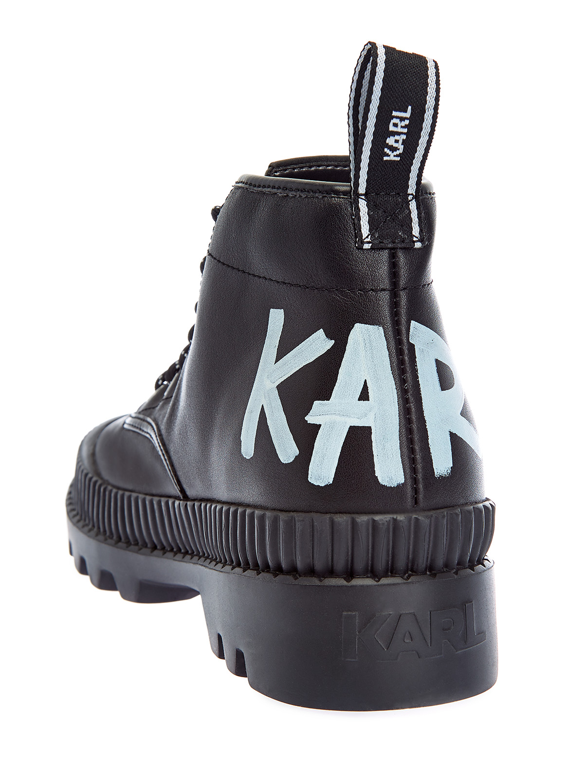 Кожаные ботинки Trekka с принтом в стиле граффити KARL LAGERFELD, цвет черный, размер 38;39;41;42;37;40 - фото 4