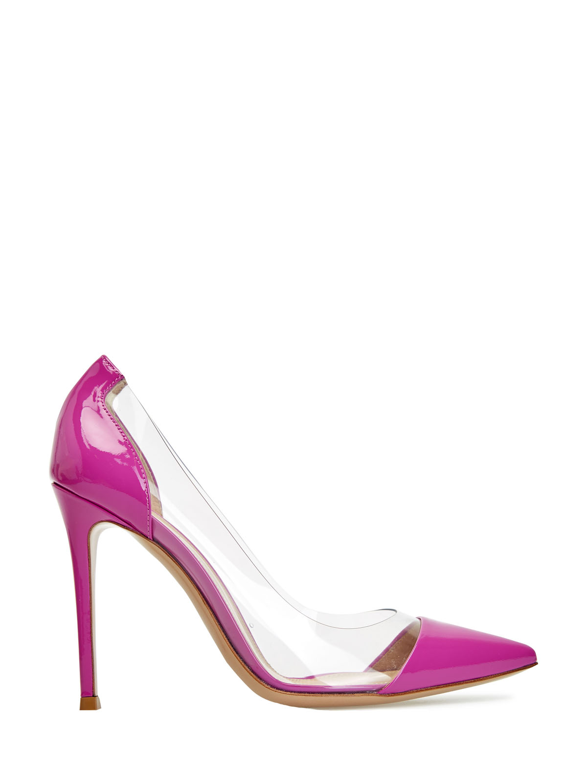 Комбинированные туфли Plexi из лакированной кожи GIANVITO ROSSI, цвет розовый, размер 36.5;37;37.5;38;38.5;39;39.5;40;41