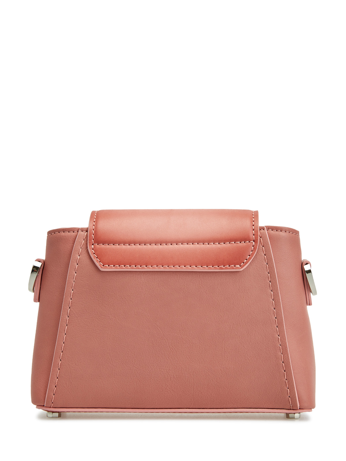 Кожаная сумка Velatura c двойными пряжками и съемным ремнем SANTONI, цвет розовый, размер 48;50;52 - фото 5