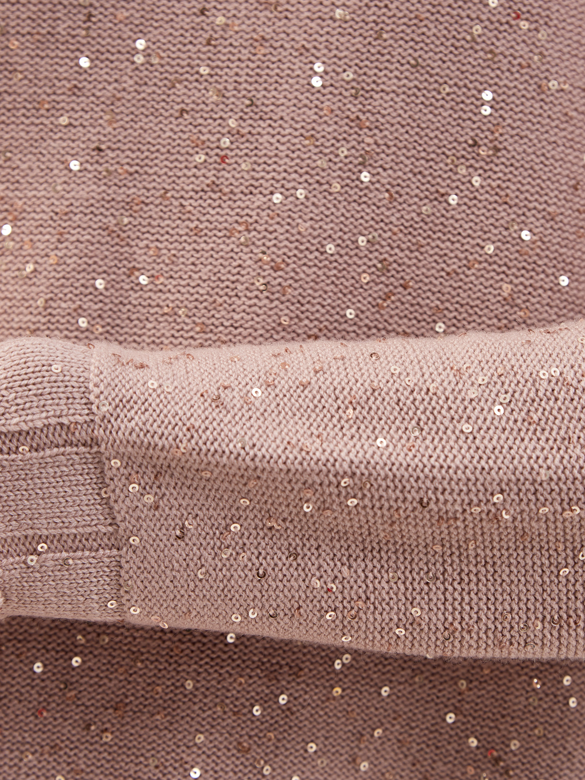 Джемпер из шерстяной пряжи с мерцающими пайетками LORENA ANTONIAZZI, цвет розовый, размер 42;46;48;50 - фото 5