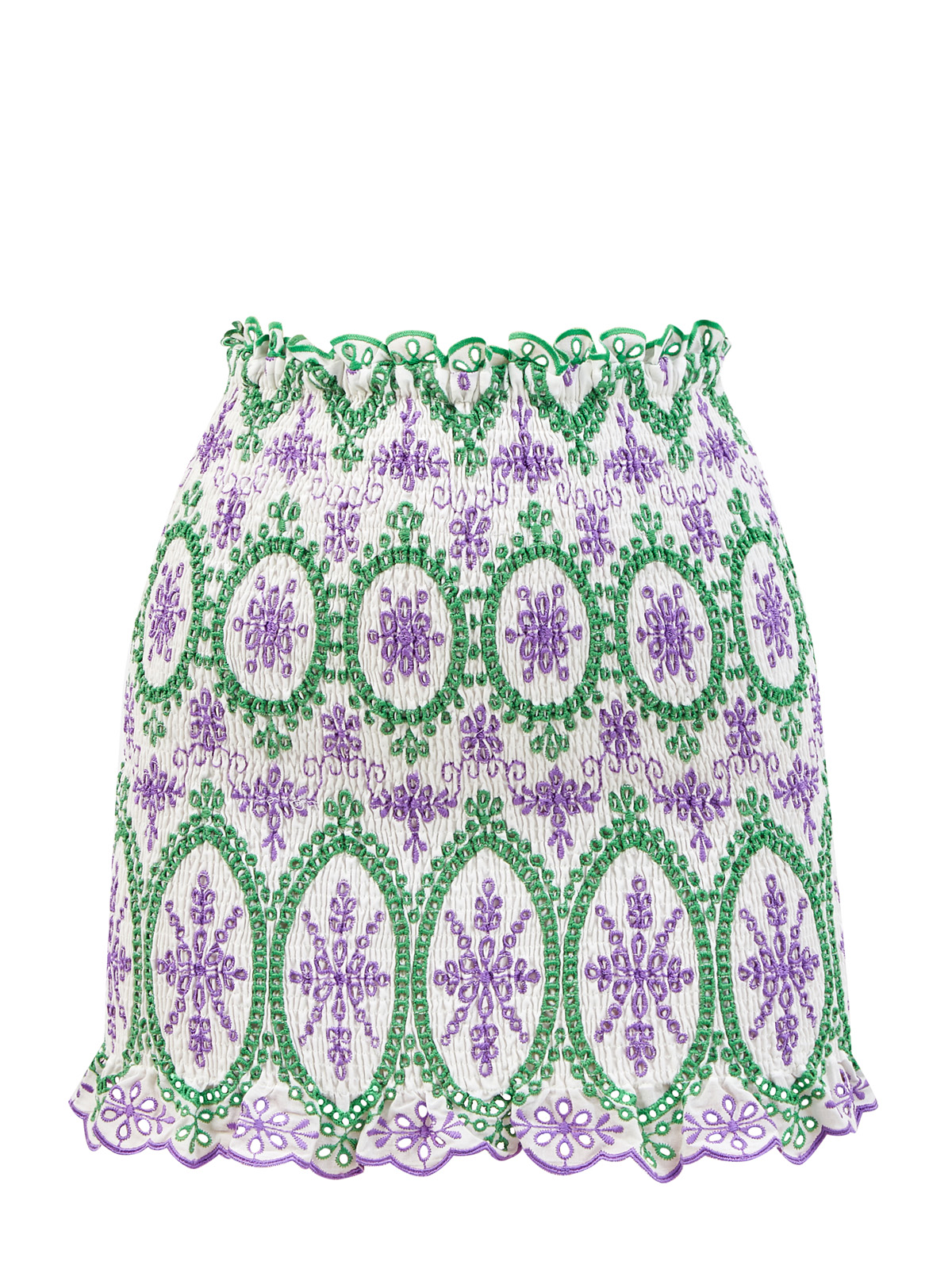 Мини-юбка Paola из гофрированного хлопка с принтом CHARO RUIZ IBIZA, цвет мульти, размер S;M;L - фото 1