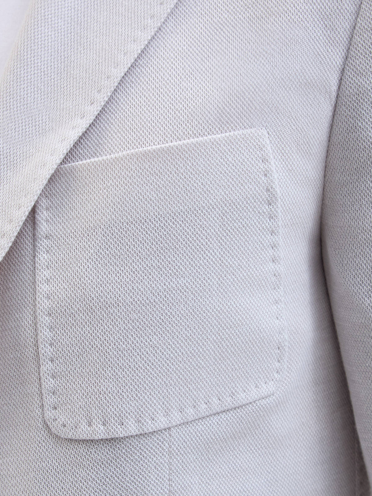 Блейзер приталенного кроя из фактурной хлопковой ткани CANALI, цвет белый, размер 50;52;54 - фото 5