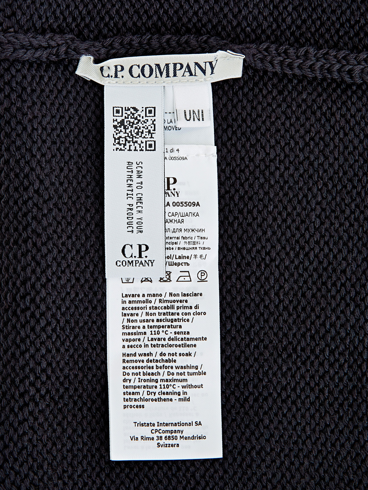 Балаклава из мериносовой шерсти с регулируемыми линзами C.P.COMPANY, цвет серый, размер 44 - фото 4