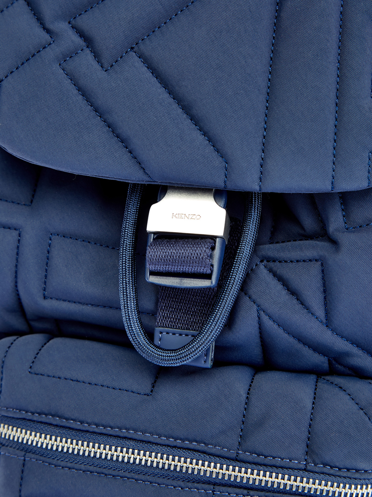 Рюкзак с объемным принтом-монограммой KENZO, цвет синий, размер 48;50 - фото 6