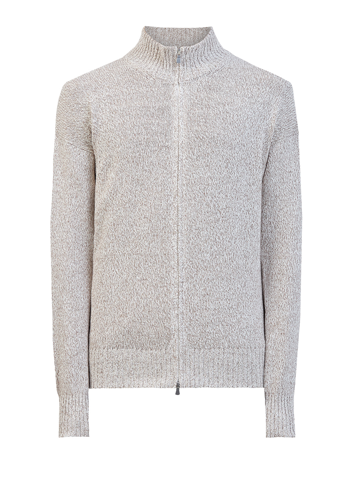 

Кардиган из меланжевой хлопковой пряжи с двойной застежкой, Бежевый, Кардиган из меланжевой хлопковой пряжи с двойной застежкой