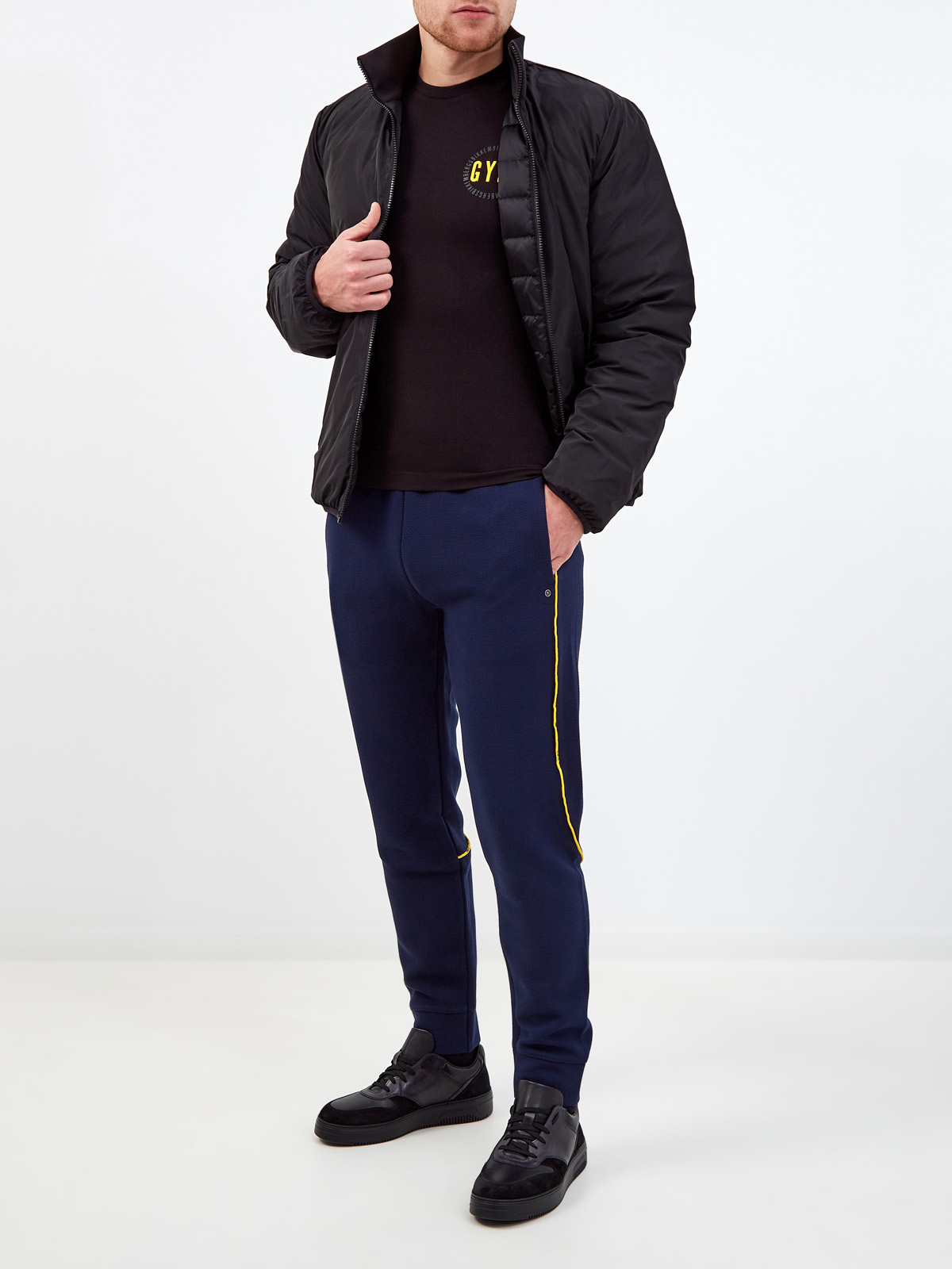 Спортивные брюки с контрастной окантовкой и логотипом BIKKEMBERGS, цвет синий, размер S;M;L;XL;2XL;3XL - фото 2