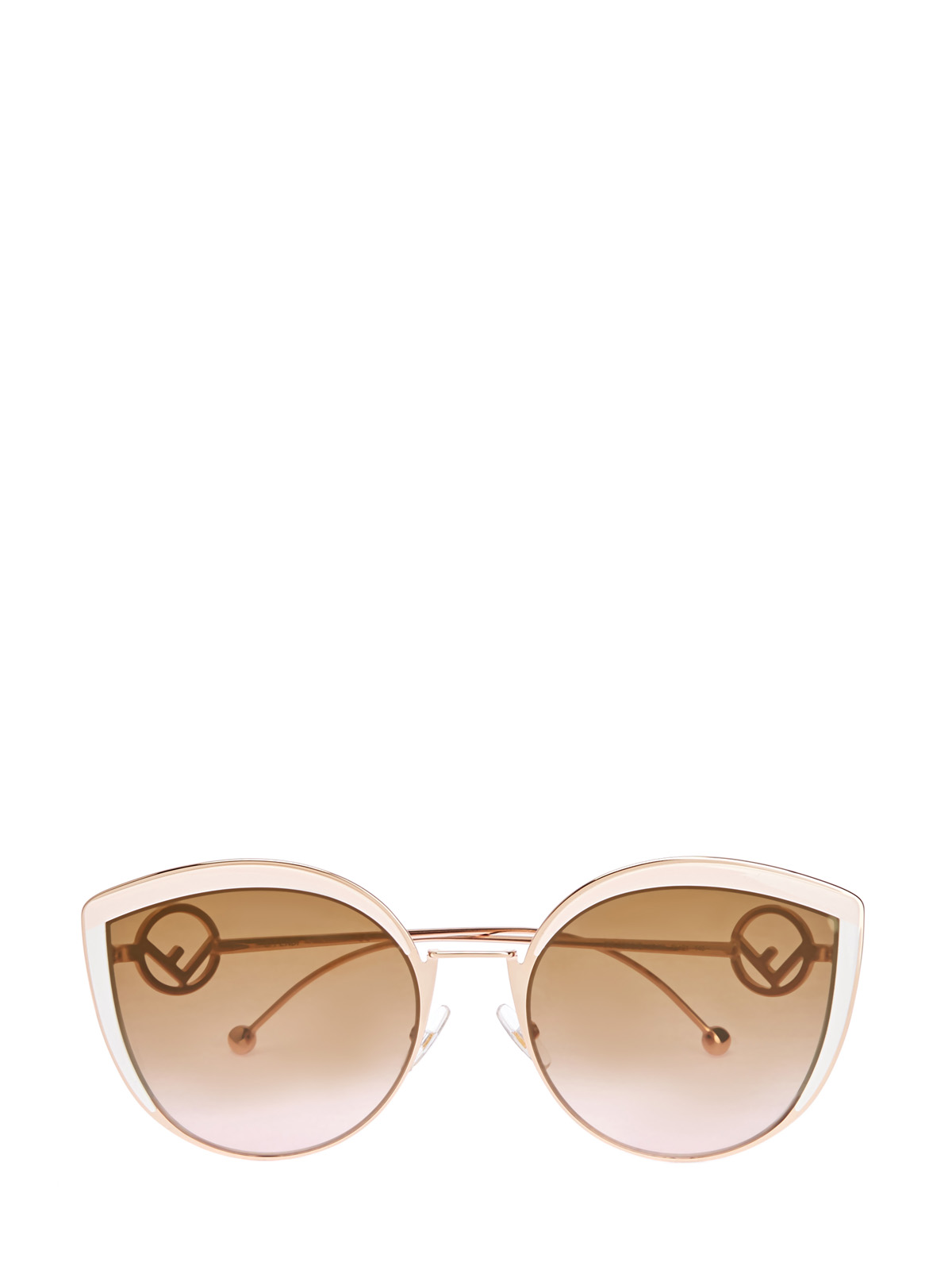 Очки F is Fendi в оправе “кошачий глаз” с тонкими дужками FENDI (sunglasses), цвет коричневый, размер 5;5.5;6;6.5;7;7.5;8;9;10 - фото 1