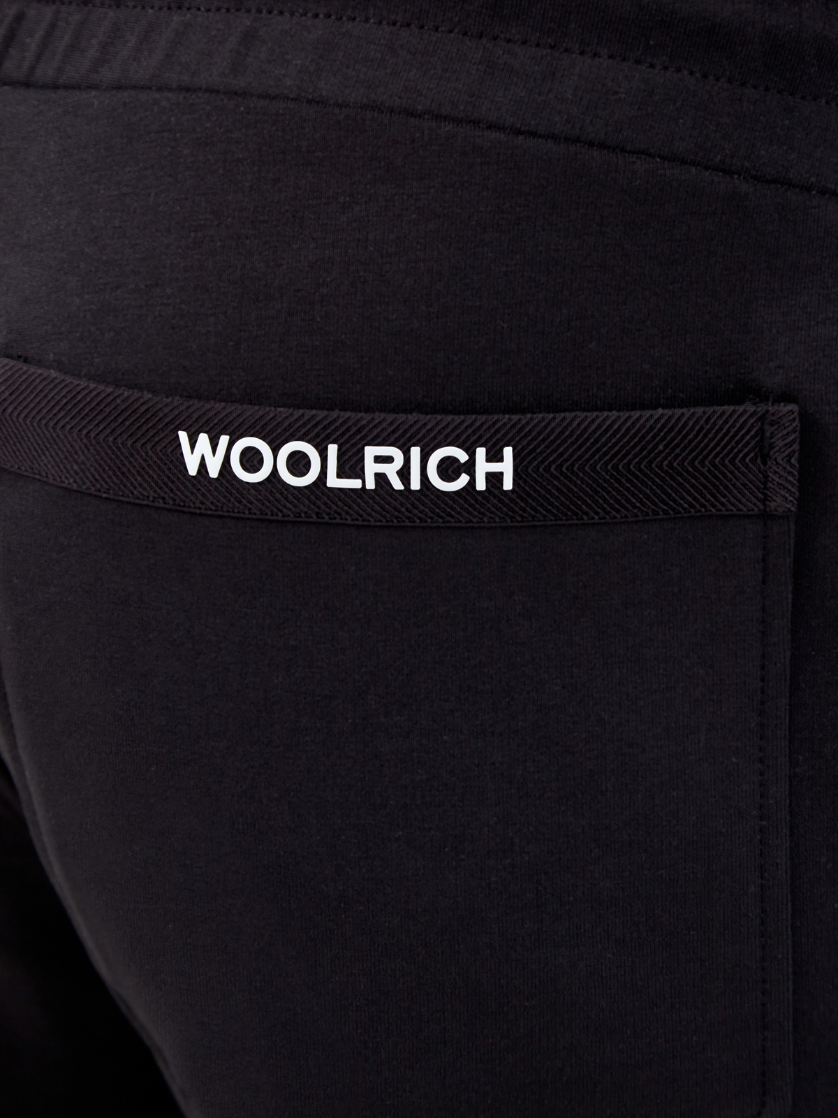 Джоггеры из хлопкового флиса с карманами-карго и логотипом WOOLRICH, цвет черный, размер M;2XL;L - фото 5