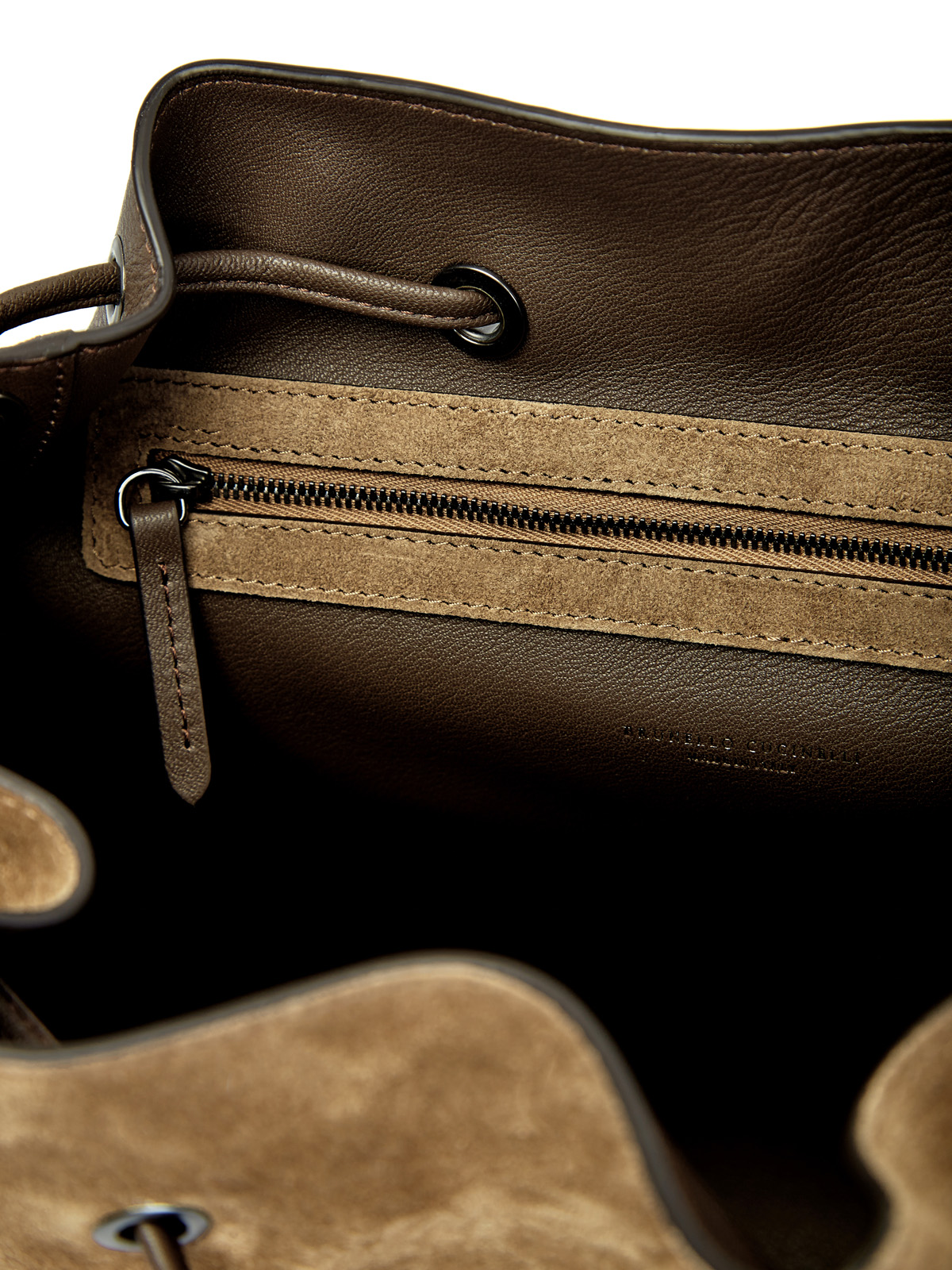 Рюкзак из замши с элегантной окантовкой Мониль BRUNELLO CUCINELLI, цвет коричневый, размер 39;41;37;37.5;38;38.5;39.5;40;40.5 - фото 7