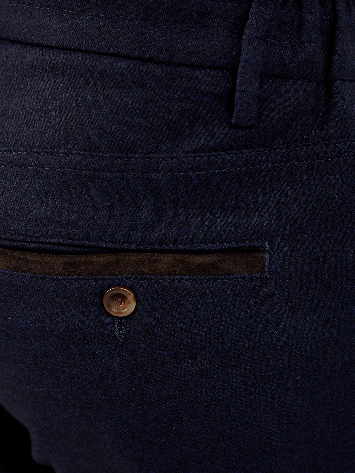 Брюки Regular Fit из шерсти с замшевой окантовкой CANALI, цвет синий, размер 48;50;52;54;56;58 - фото 5