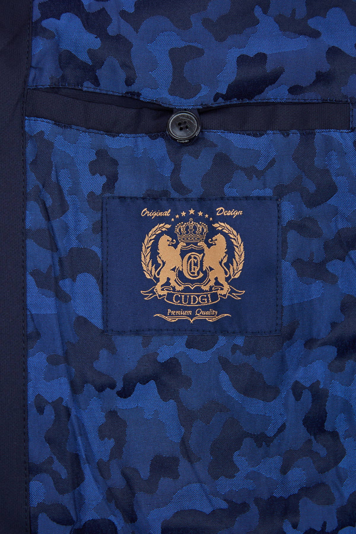 Стеганая куртка с вязаными рукавами и отделкой из кожи CUDGI, цвет синий, размер 48 - фото 6