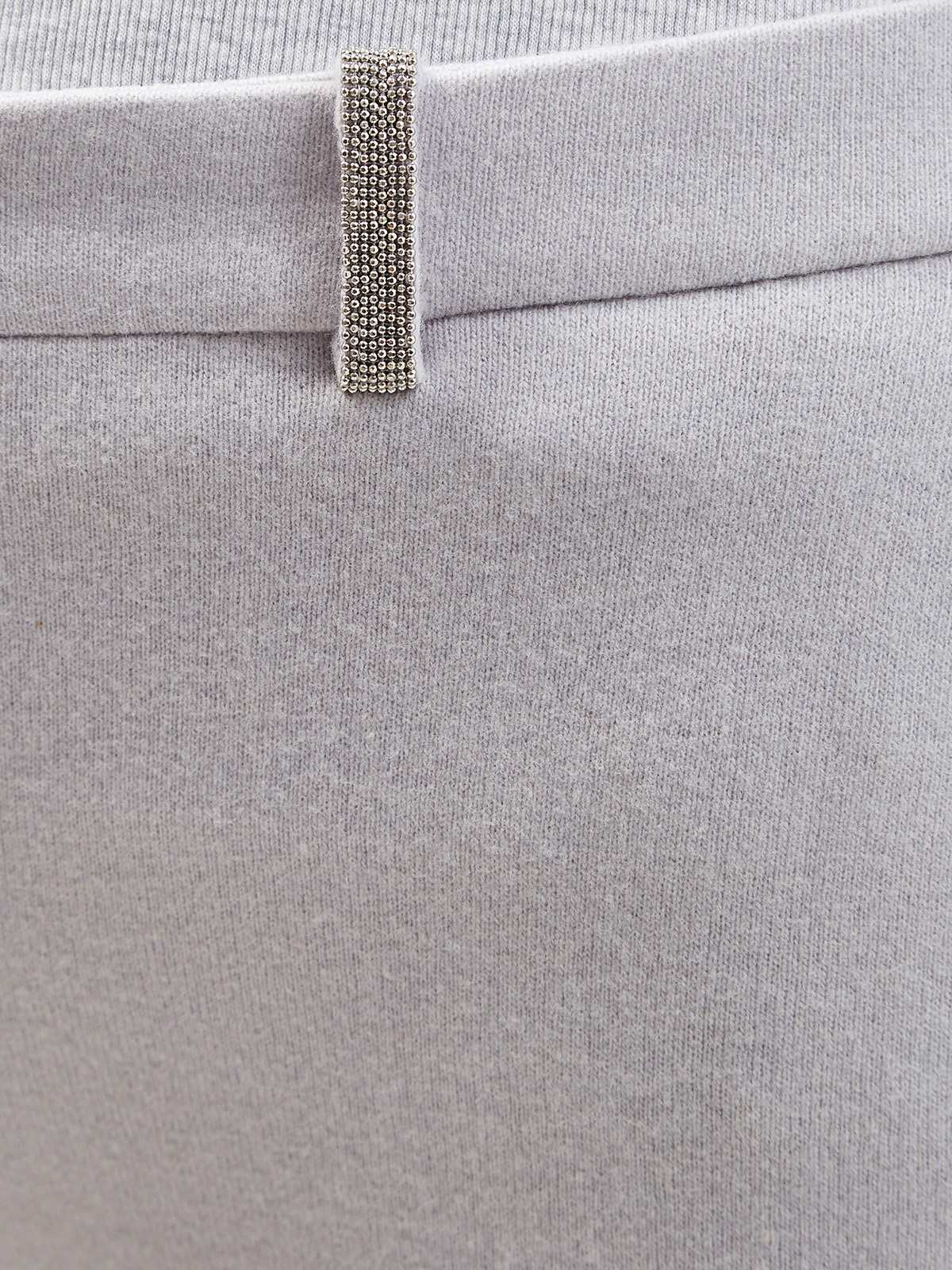 Брюки из эластичного шерстяного джерси с ювелирной деталью FABIANA FILIPPI, цвет серый, размер 40;42;44;46;48;38 - фото 5