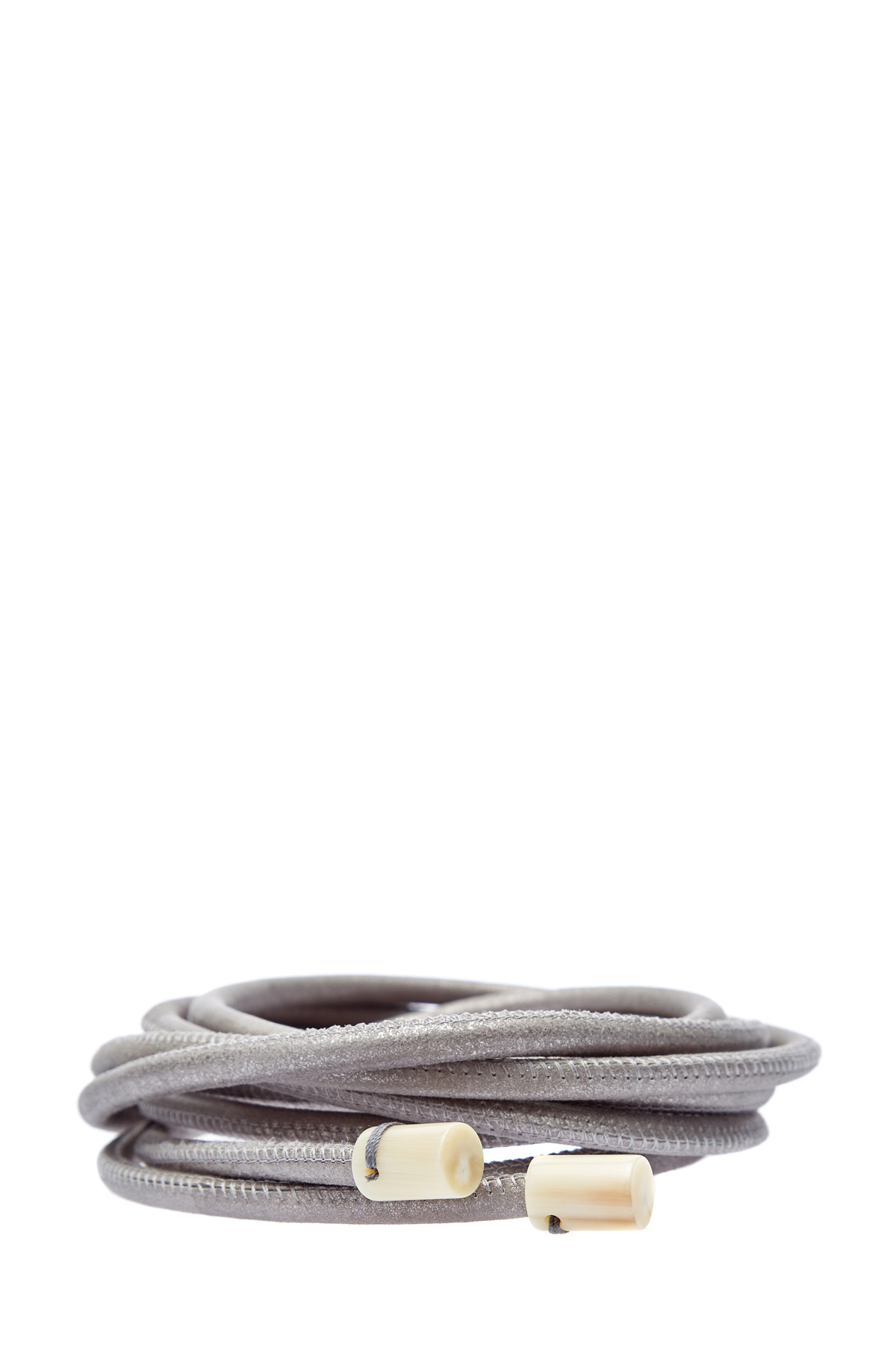 Тонкий кожаный пояс с эффектом полировки LORENA ANTONIAZZI, цвет серый, размер 40;38