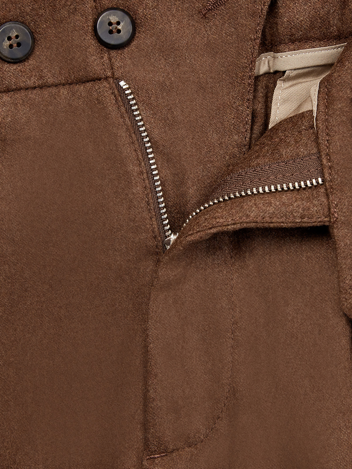 Шерстяные брюки с добавлением кашемира из коллекции Platinum ELEVENTY, цвет коричневый, размер 54 - фото 7