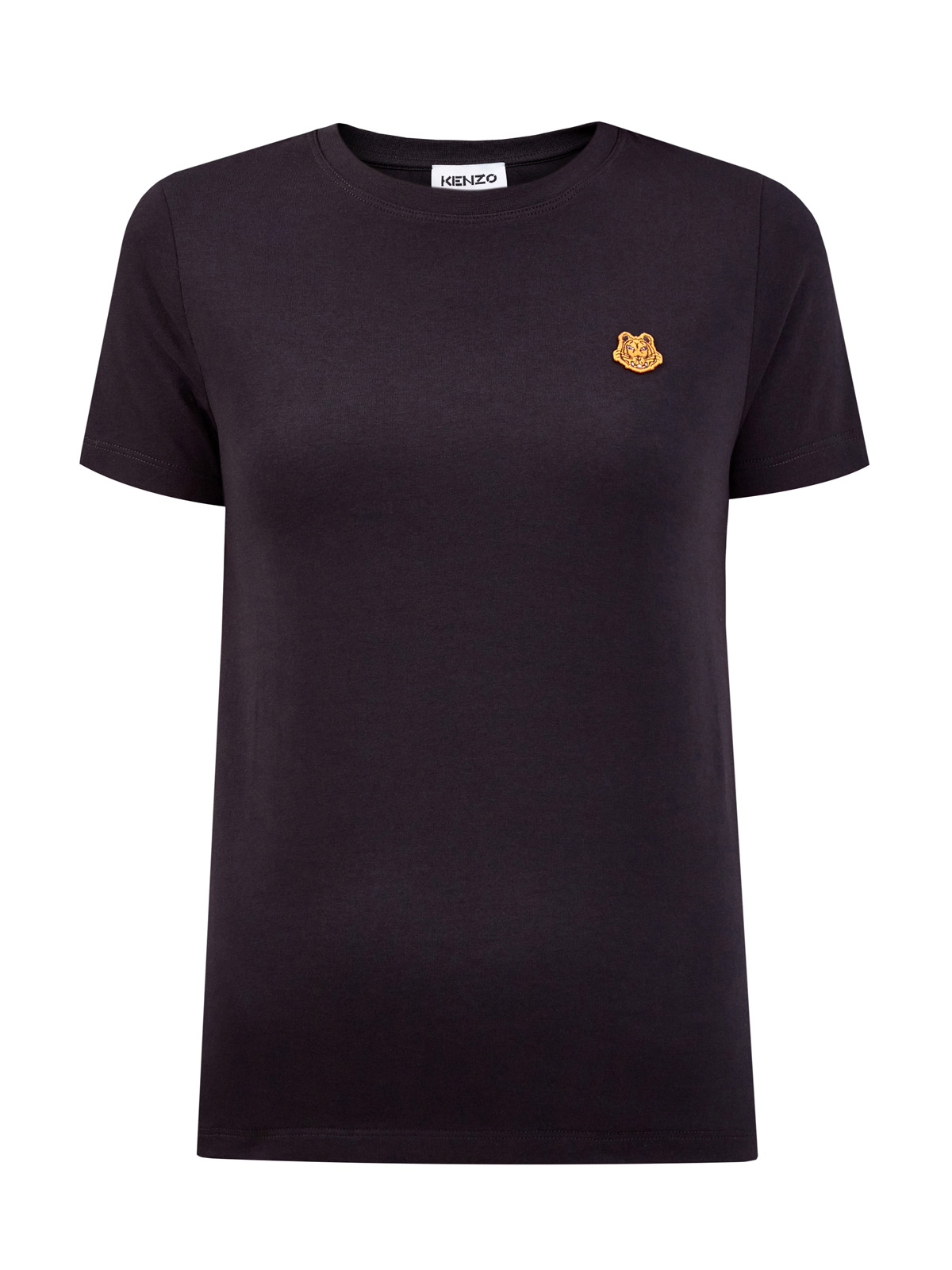 Хлопковая футболка из гладкого джерси с вышитой эмблемой бренда KENZO, цвет черный, размер S;L;XS - фото 1
