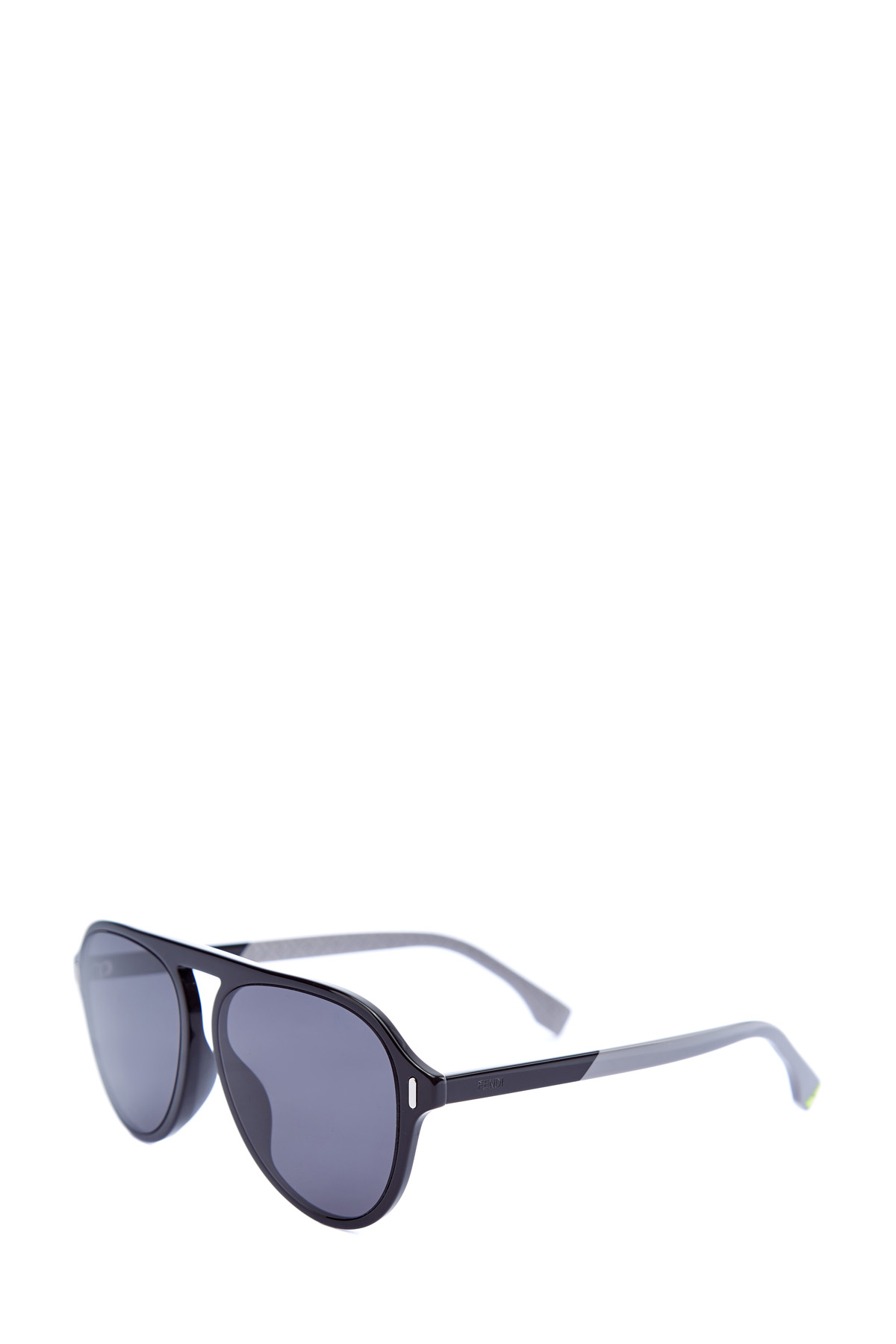 Очки с дужками-colorblock из легкого ацетата FENDI (sunglasses), цвет черный, размер 40 - фото 3