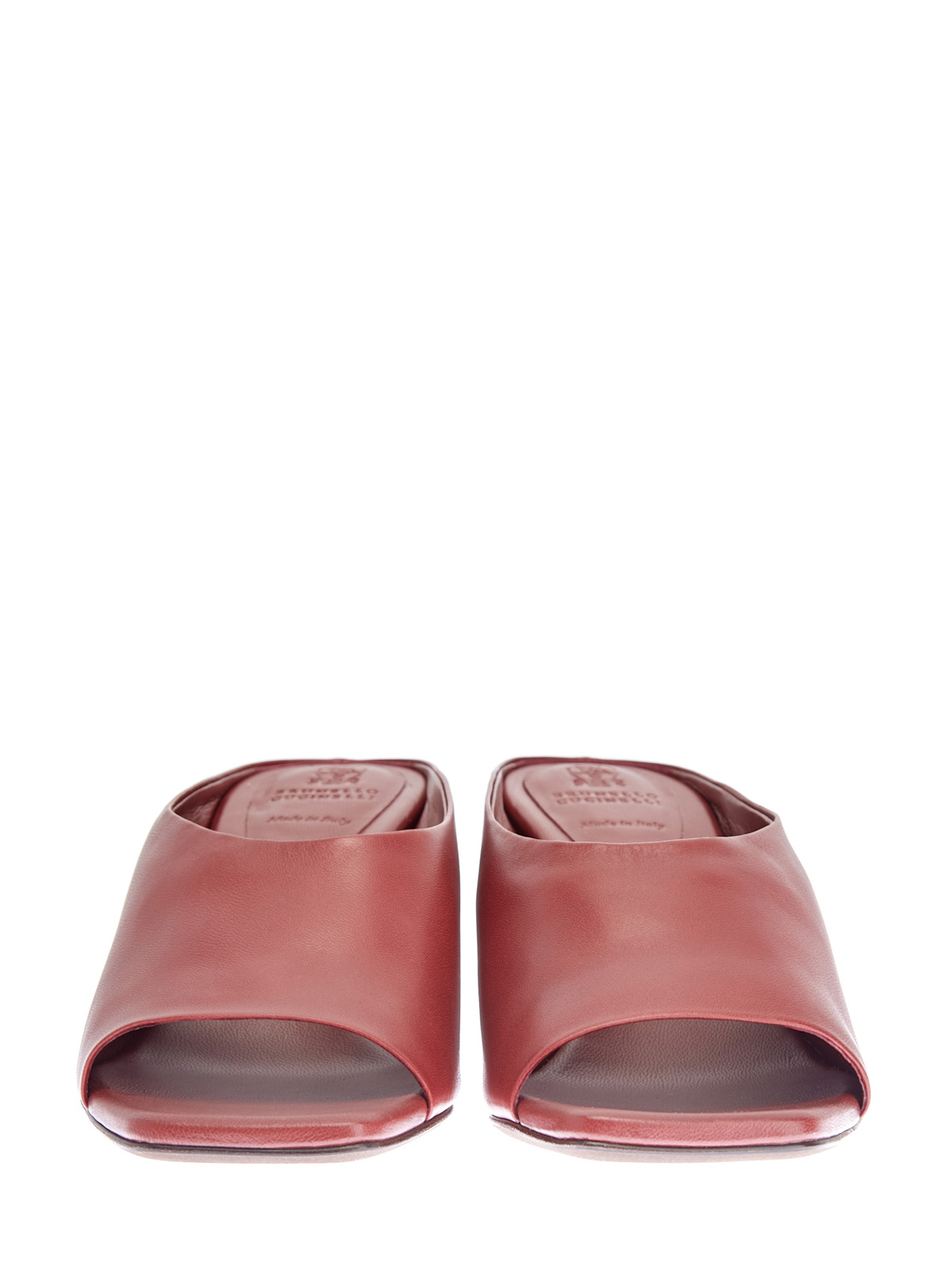 Мюли из гладкой кожи с ювелирной отделкой каблука BRUNELLO CUCINELLI, цвет красный, размер 36.5;37.5;38.5;39.5 - фото 6