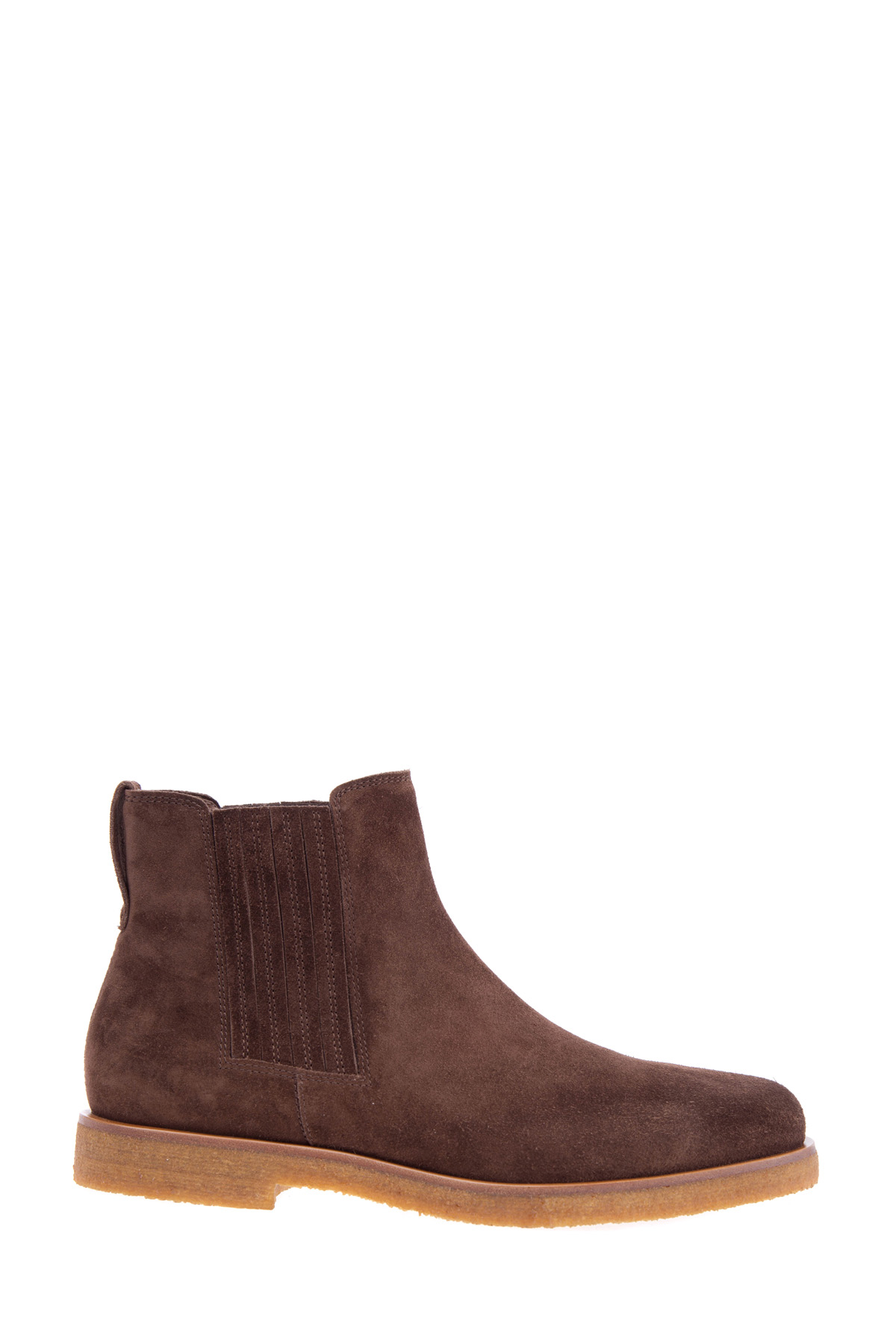 Ботинки-челси из замши с каучуковой подошвой BRUNELLO CUCINELLI, цвет коричневый, размер 40