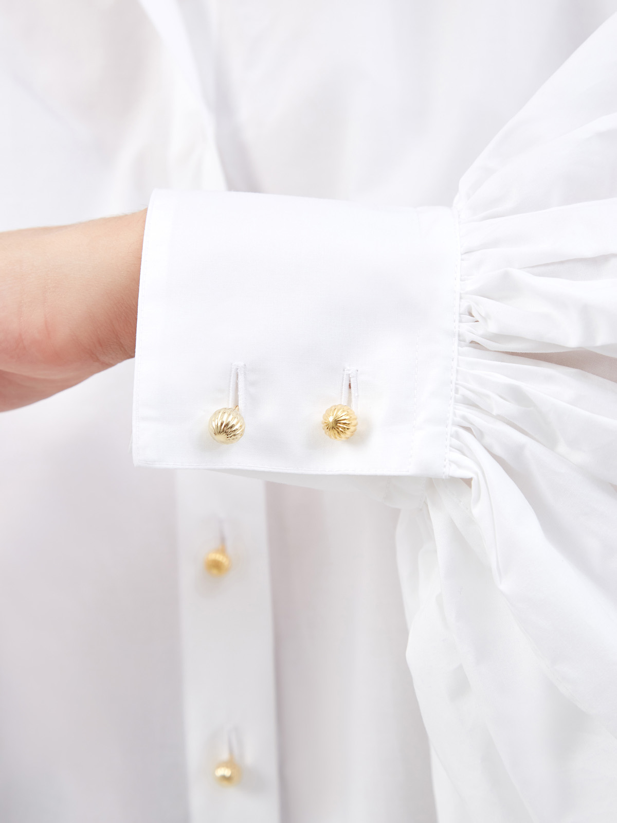Блуза Arpège свободного кроя с воздушными рукавами LANVIN, цвет белый, размер 36;40;38 - фото 5